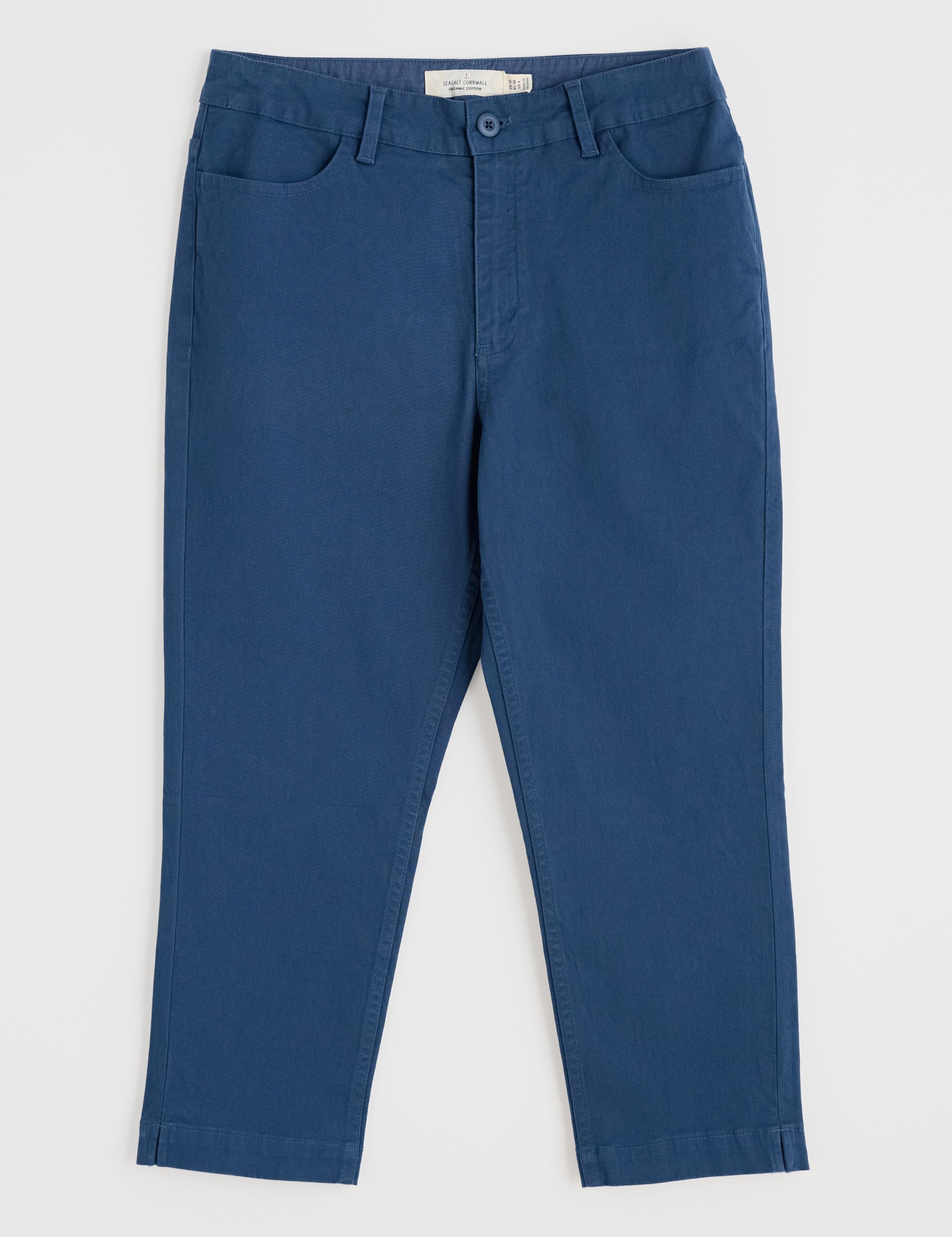 Cotton Rich Straight Leg Cropped Trousers 2 of 4