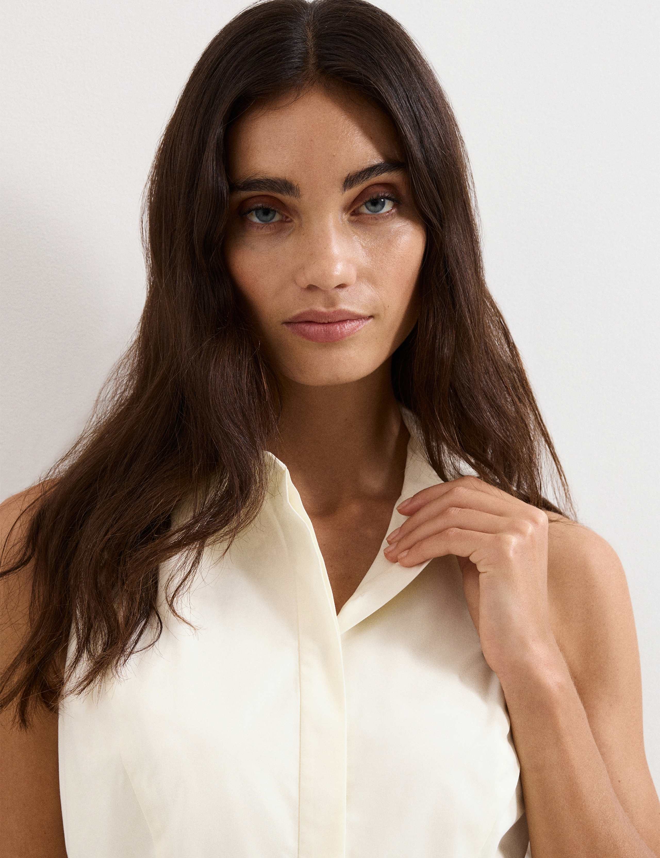 Collared Belted Midi Skater Shirt Dress 6 of 6