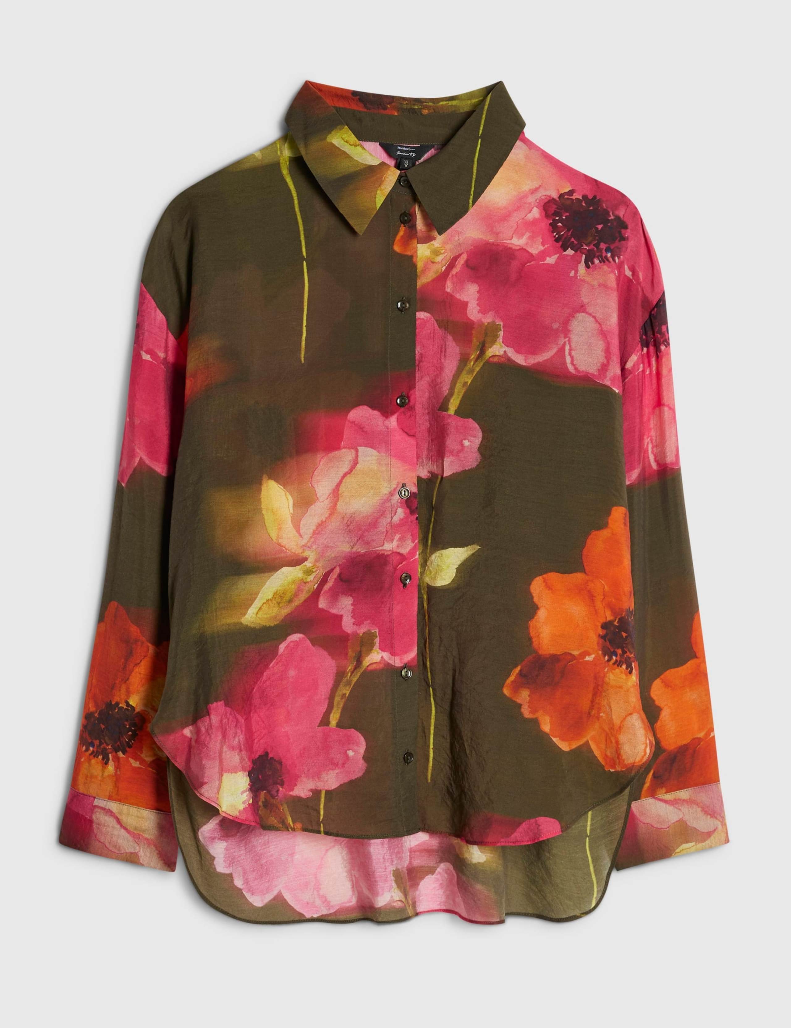 Pure Cotton Floral Relaxed Blouse 3 of 5