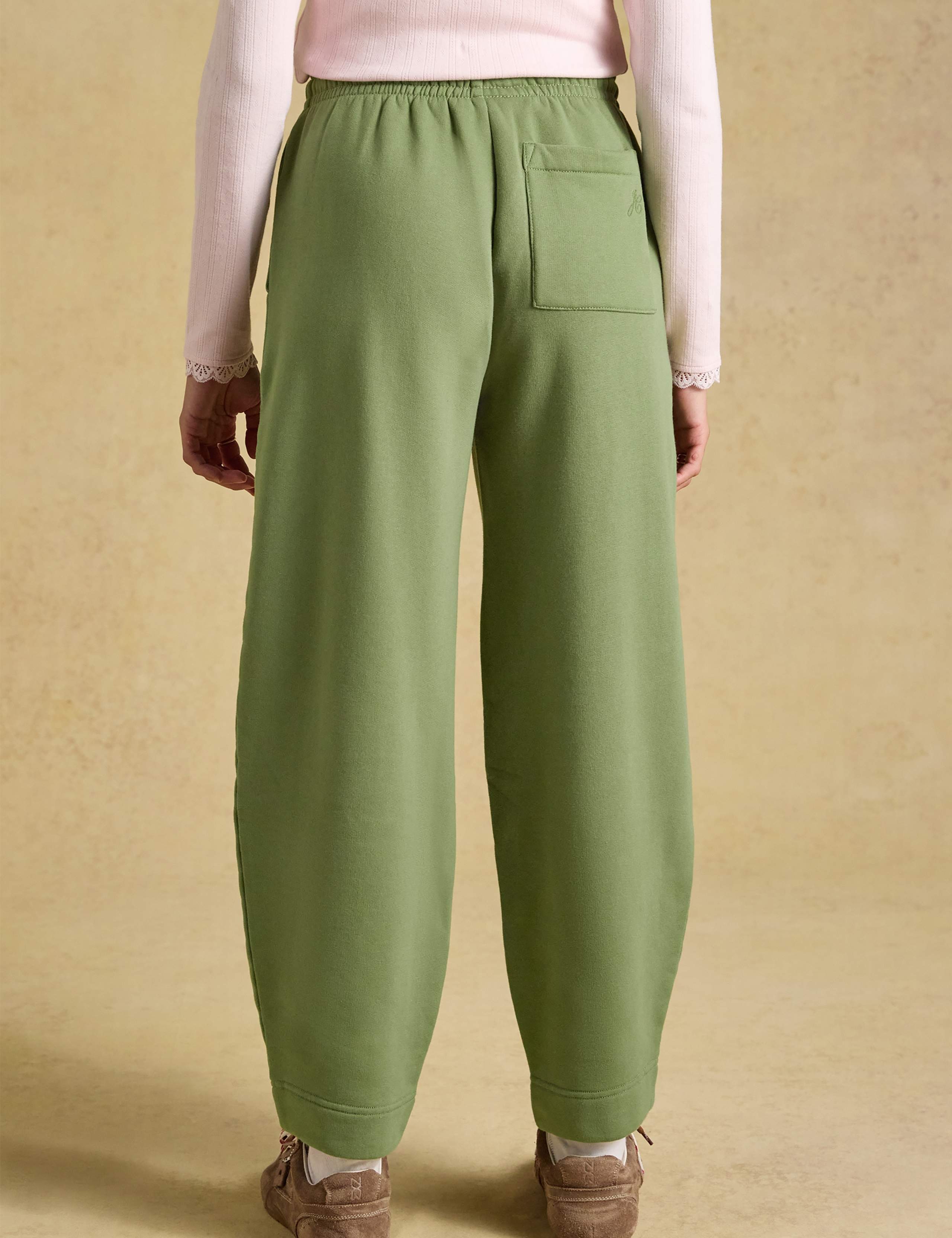 Fleece Drawstring Barrel Leg Joggers 4 of 7