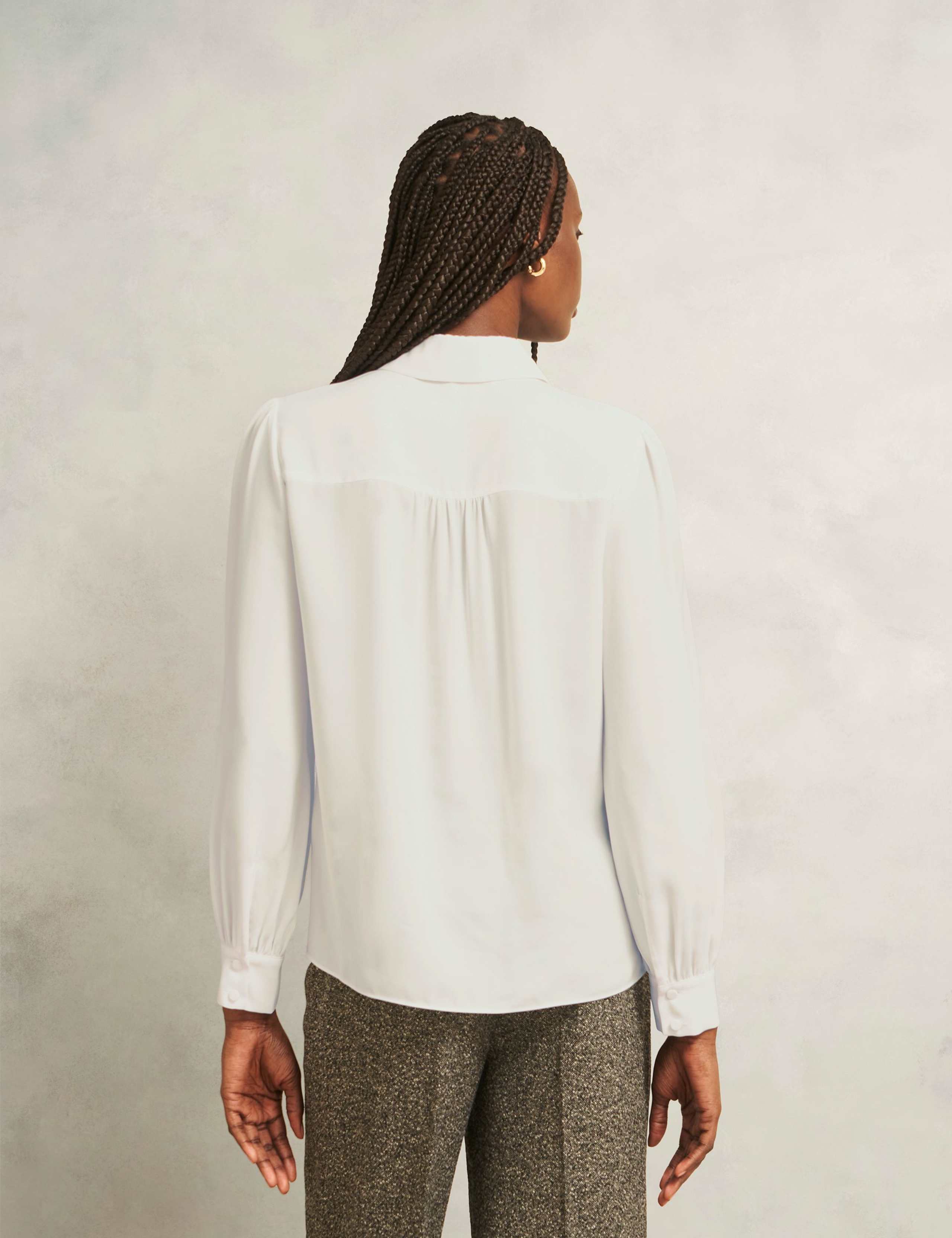 Collared Blouson Sleeve Blouse 3 of 5