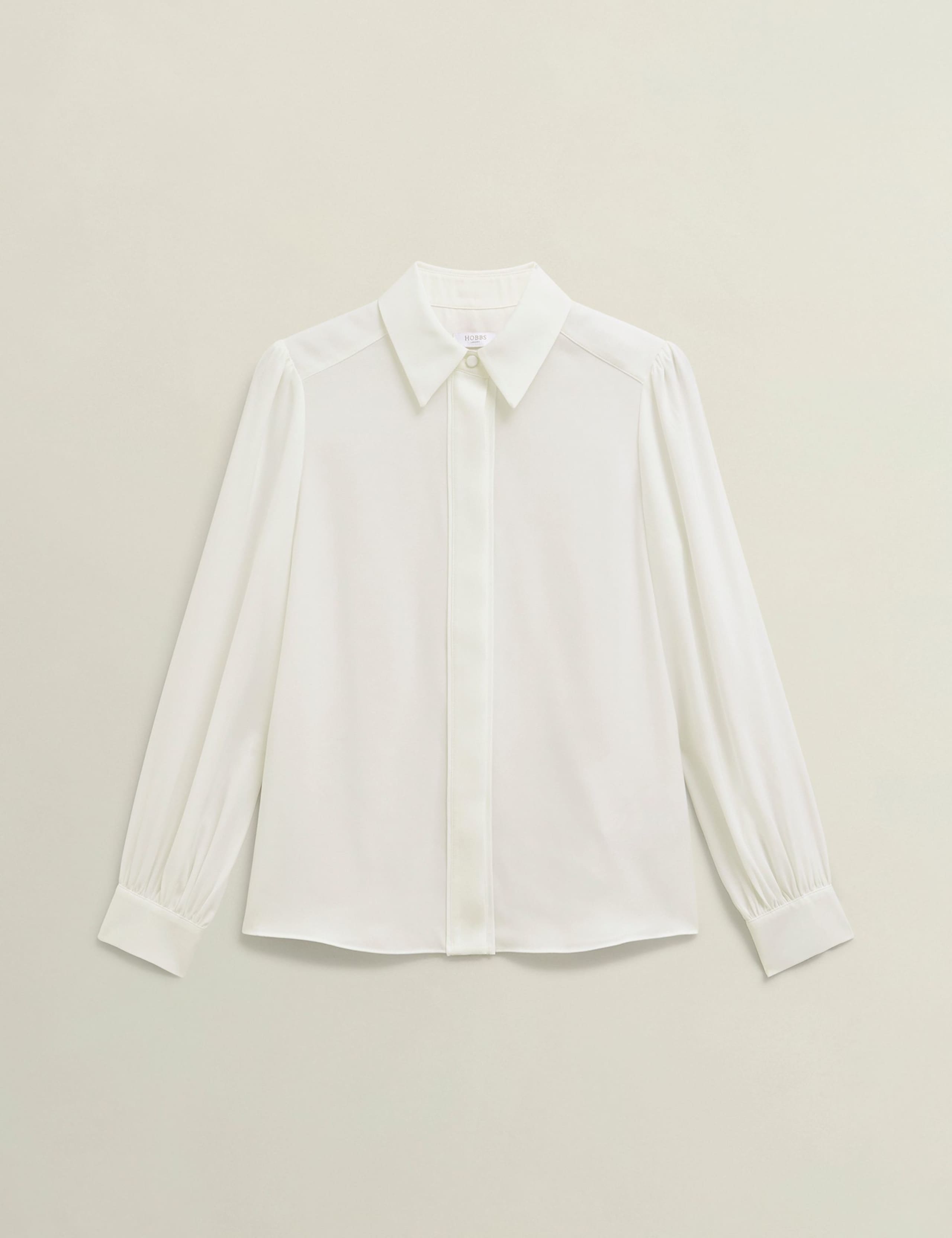 Collared Blouson Sleeve Blouse 2 of 5