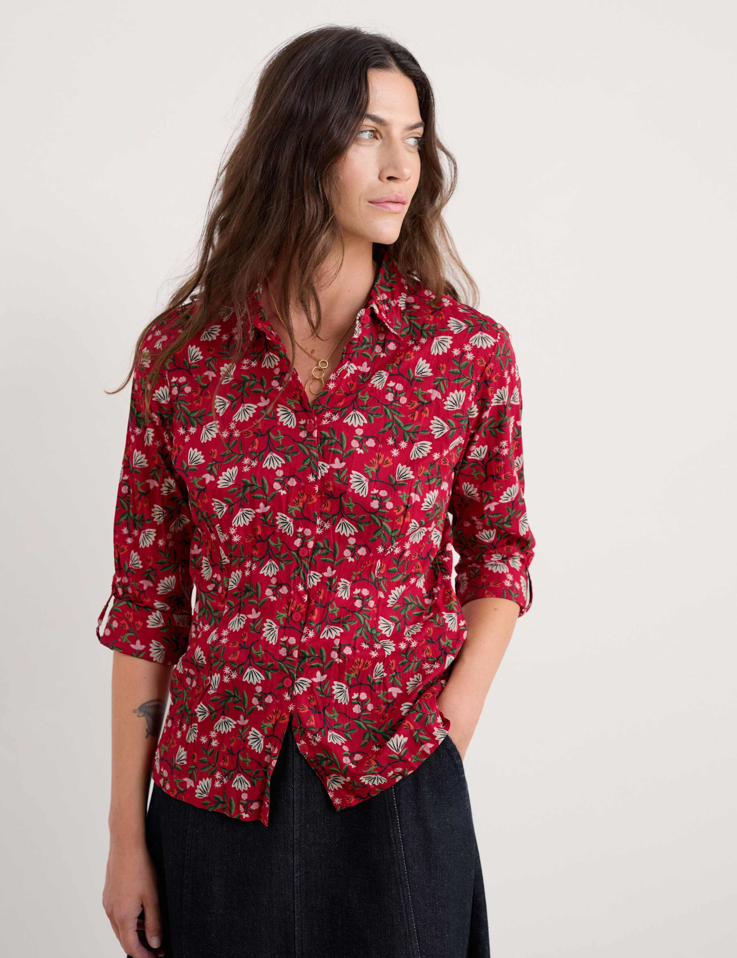 Pure Cotton Floral Shirt 3 of 6