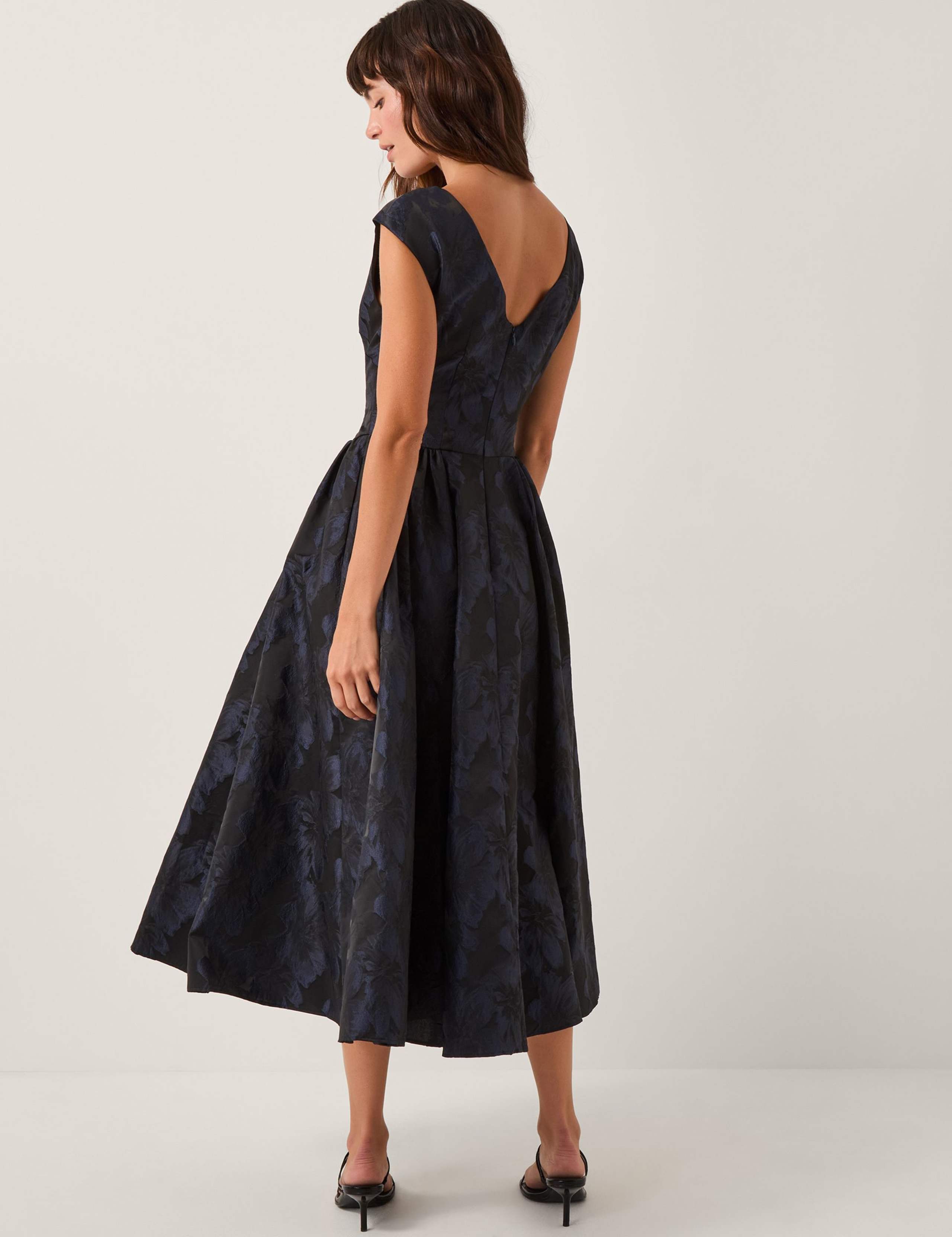Jacquard Midi Swing Dress 2 of 4