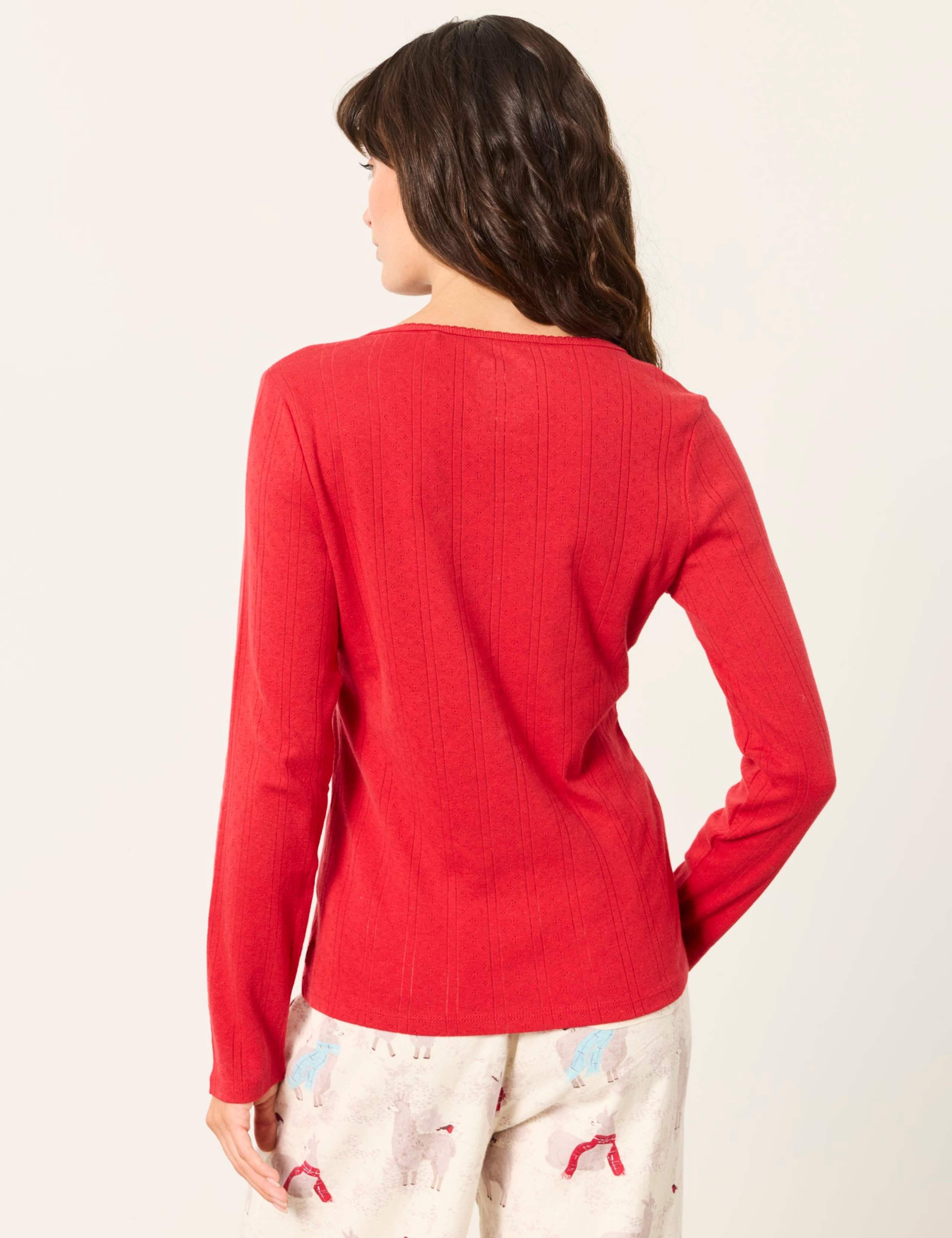 Pure Cotton Henley Pyjama Top 5 of 6