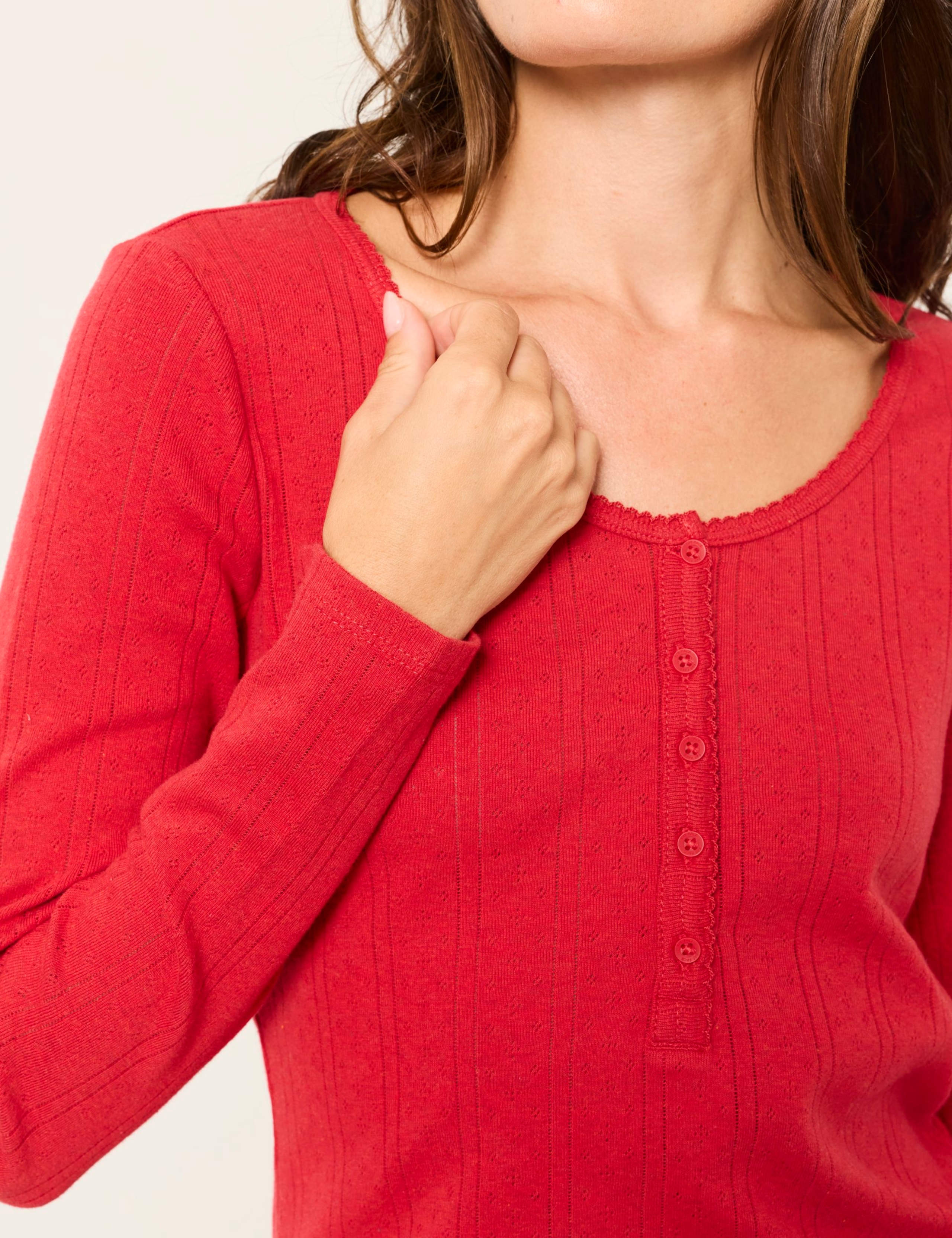 Pure Cotton Henley Pyjama Top 6 of 6