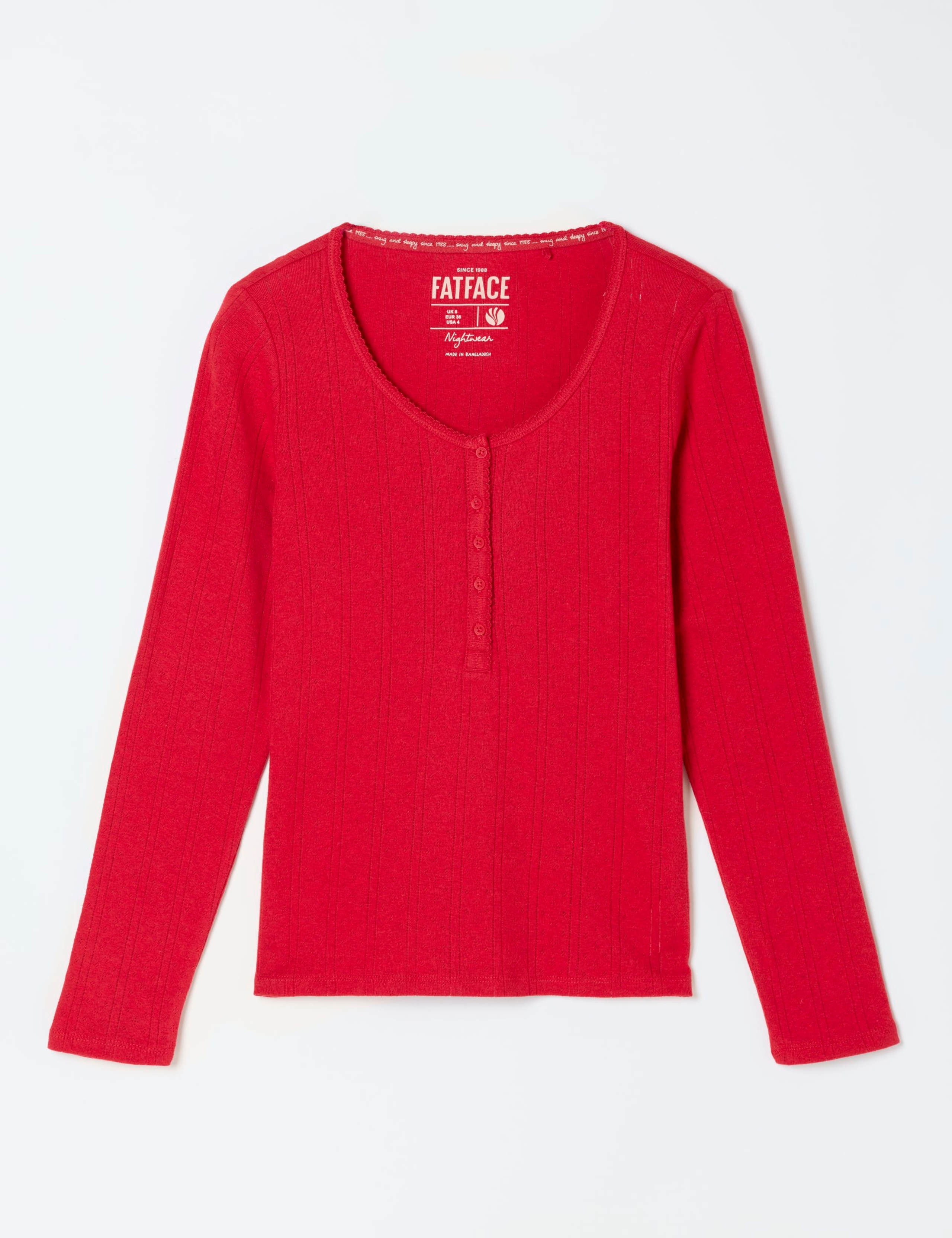 Pure Cotton Henley Pyjama Top 2 of 6