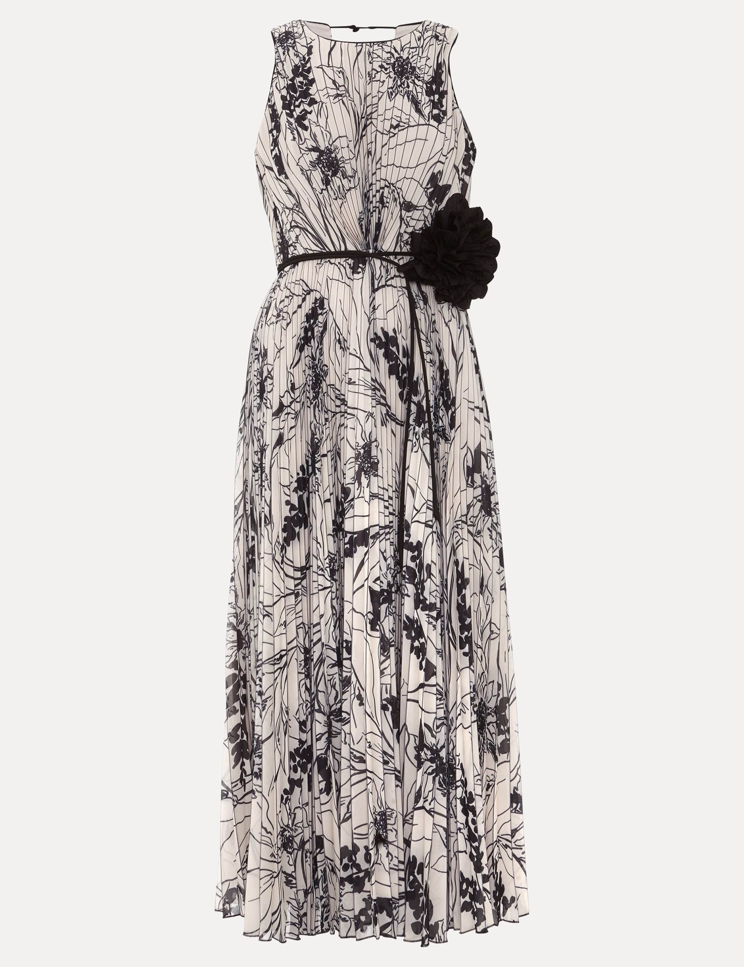 Printed Pleated Midi Skater Dress 2 of 7