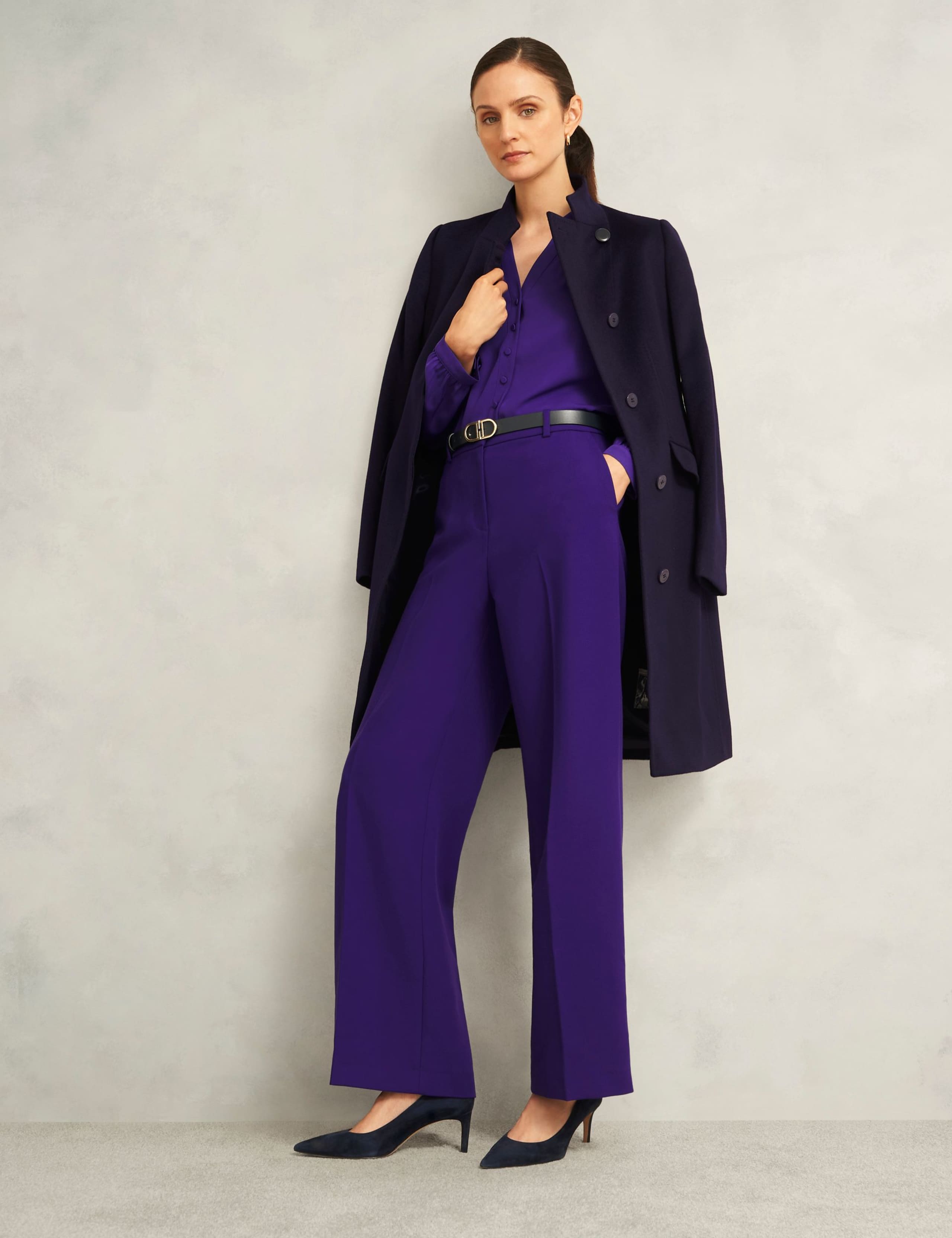 Notch Neck Blouson Sleeve Blouse 2 of 5