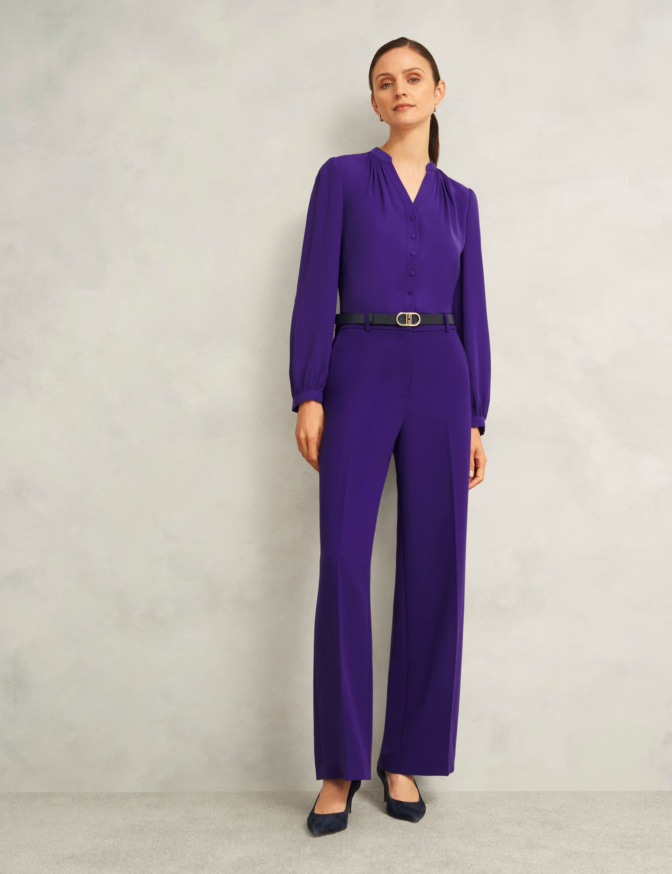 Notch Neck Blouson Sleeve Blouse 5 of 5