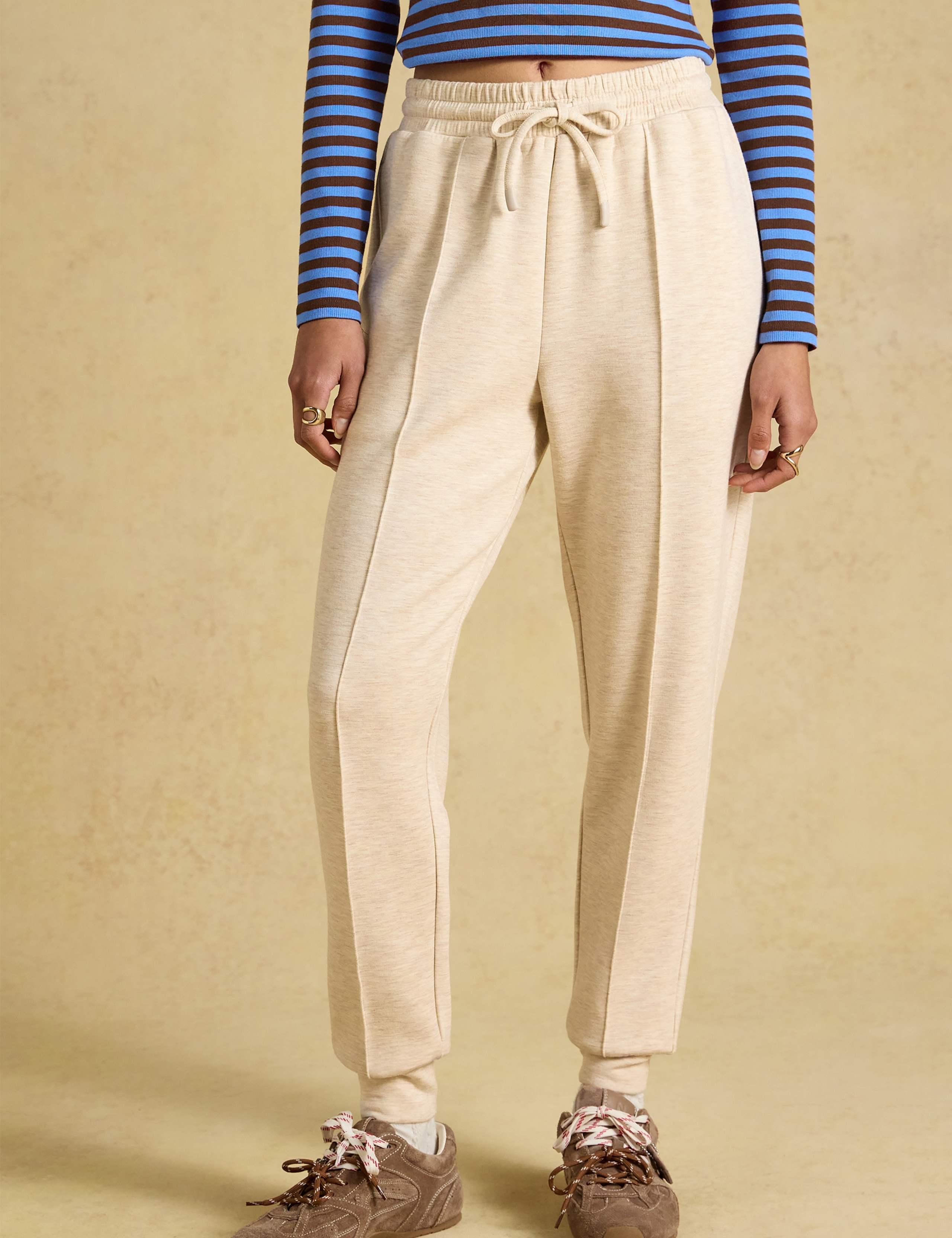 Pintuck Drawstring Tapered Joggers 1 of 8
