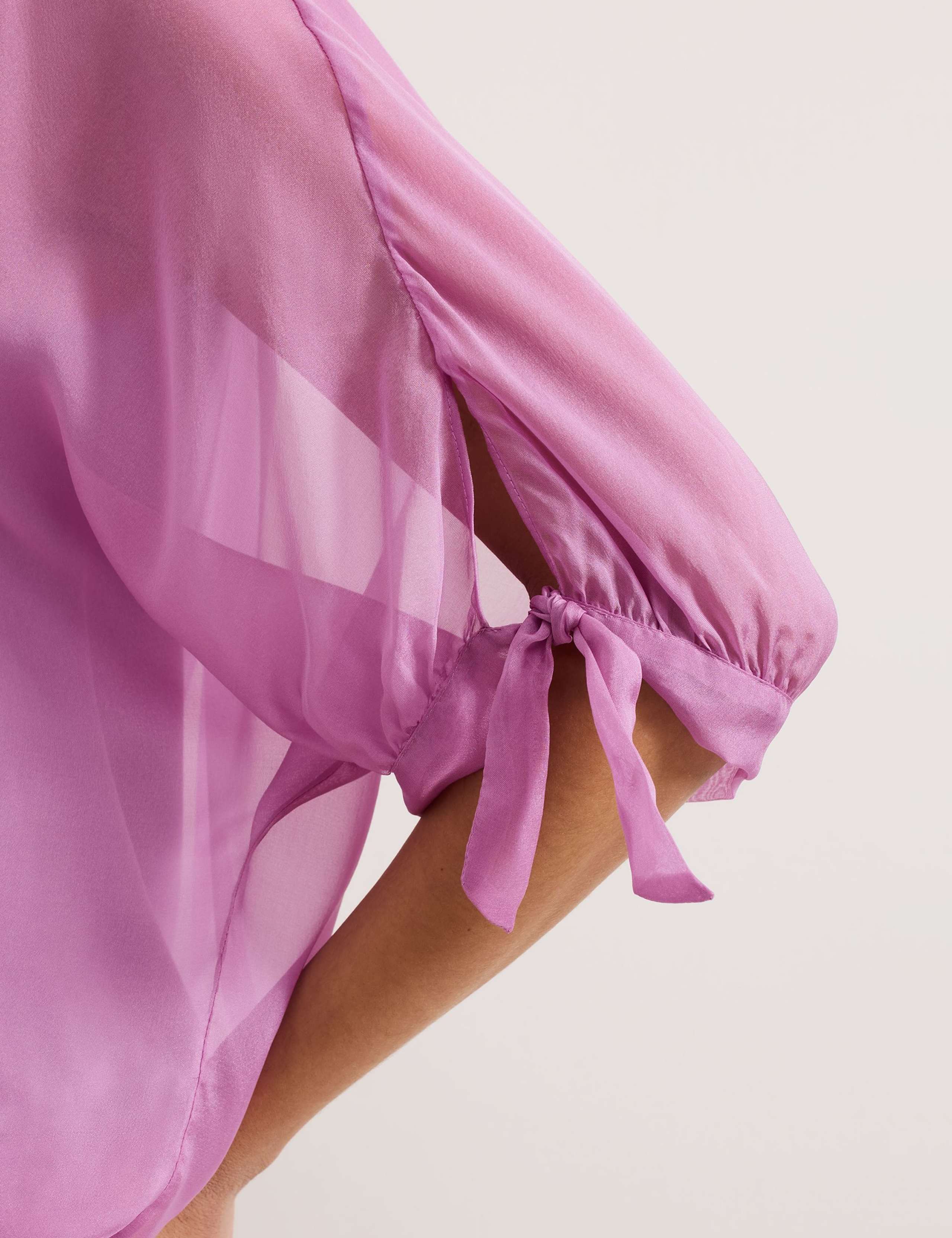 Pure Silk V-Neck Blouse 6 of 6