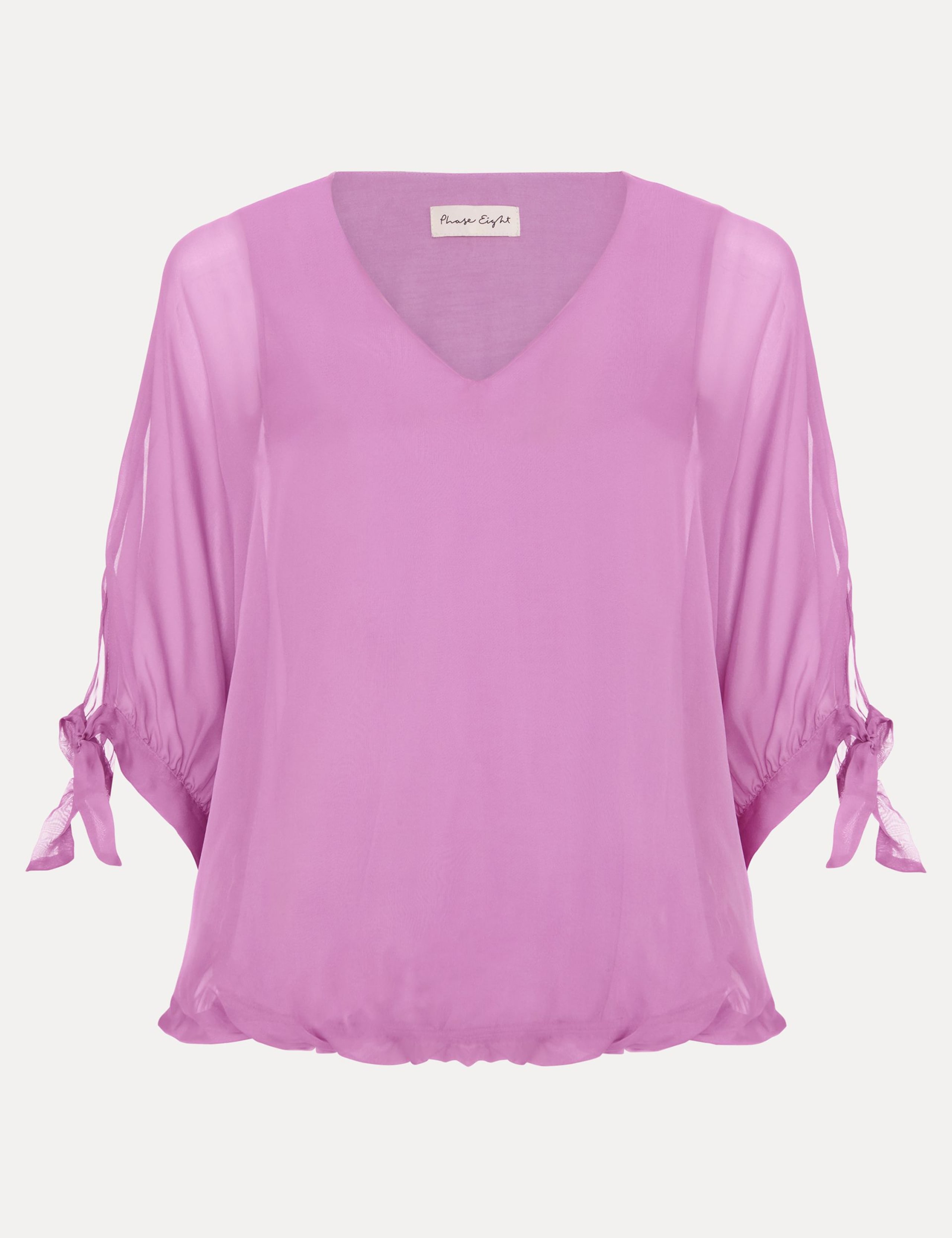 Pure Silk V-Neck Blouse 2 of 6