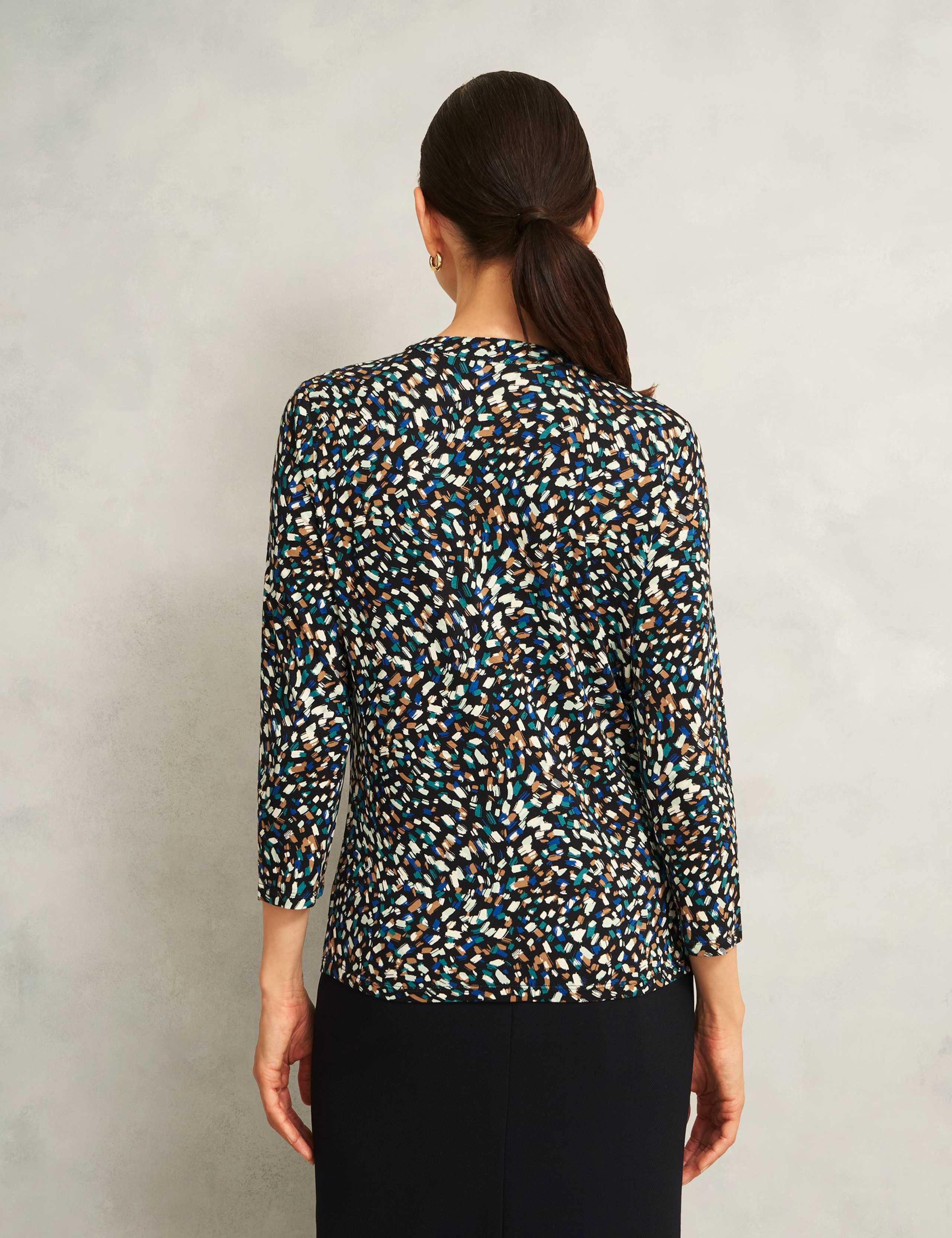 Jersey Printed Keyhole Top 4 of 6