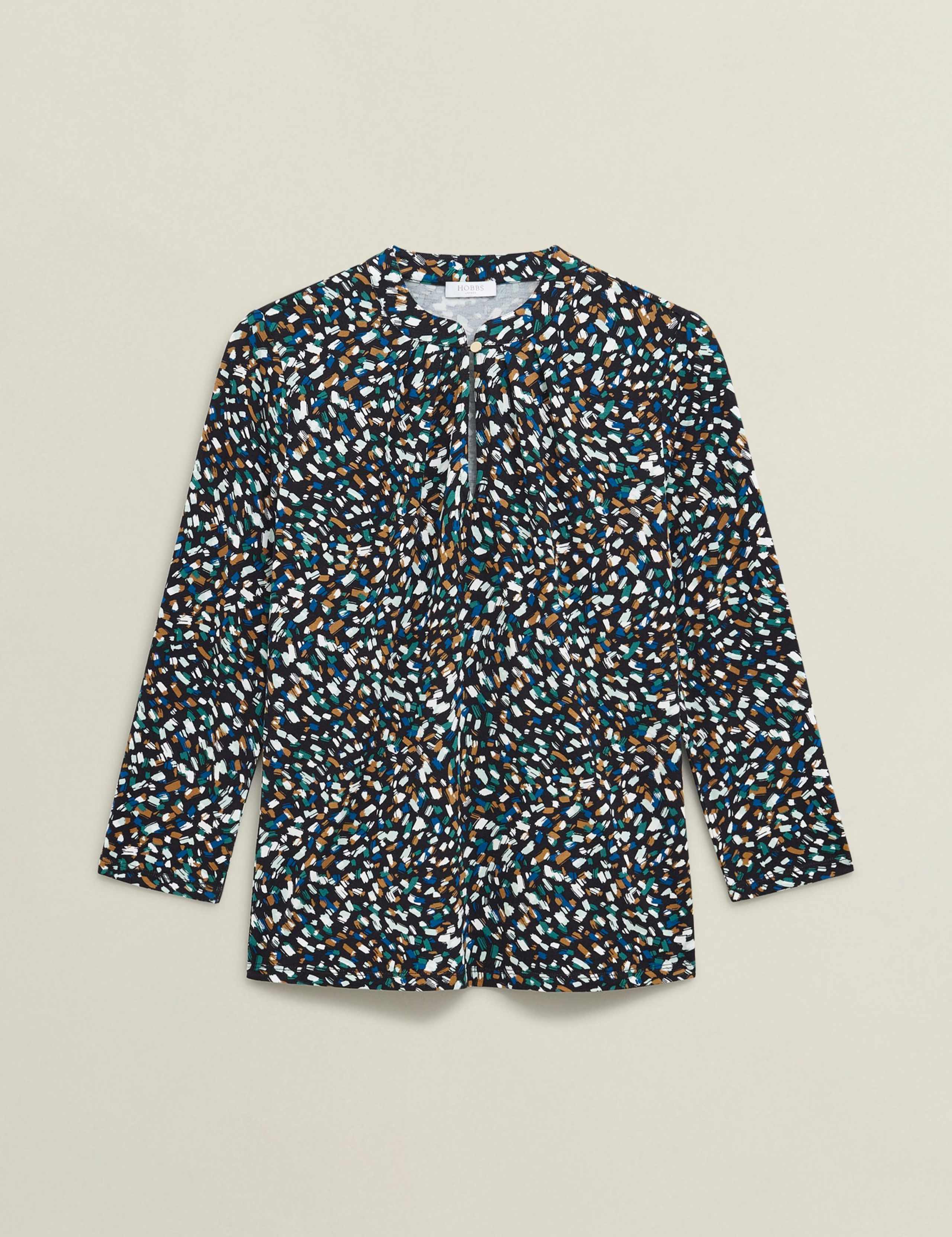 Jersey Printed Keyhole Top 2 of 6