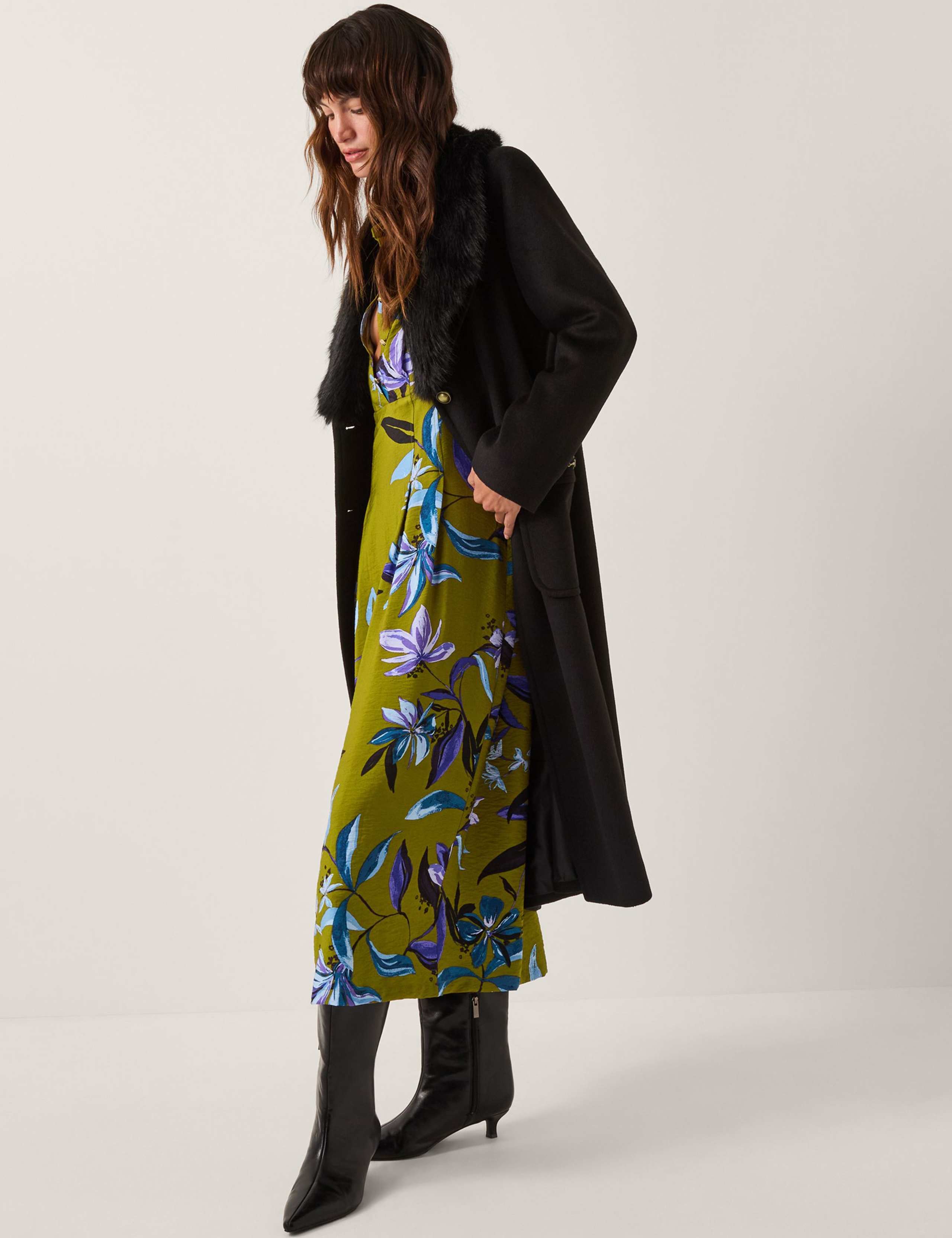 Floral Button Front Midi Shirt Dress 5 of 5