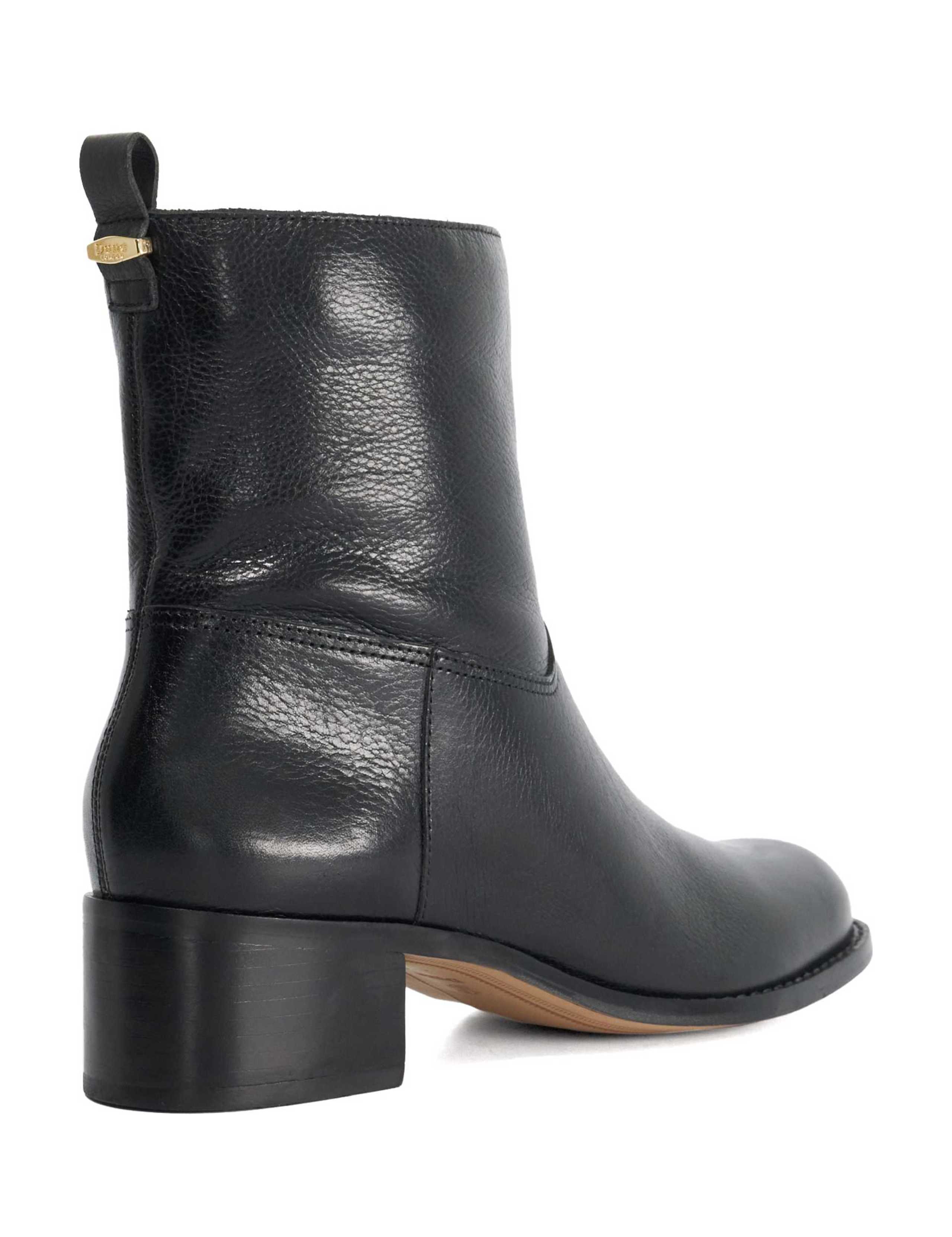 Leather Block Heel Ankle Boots 6 of 6