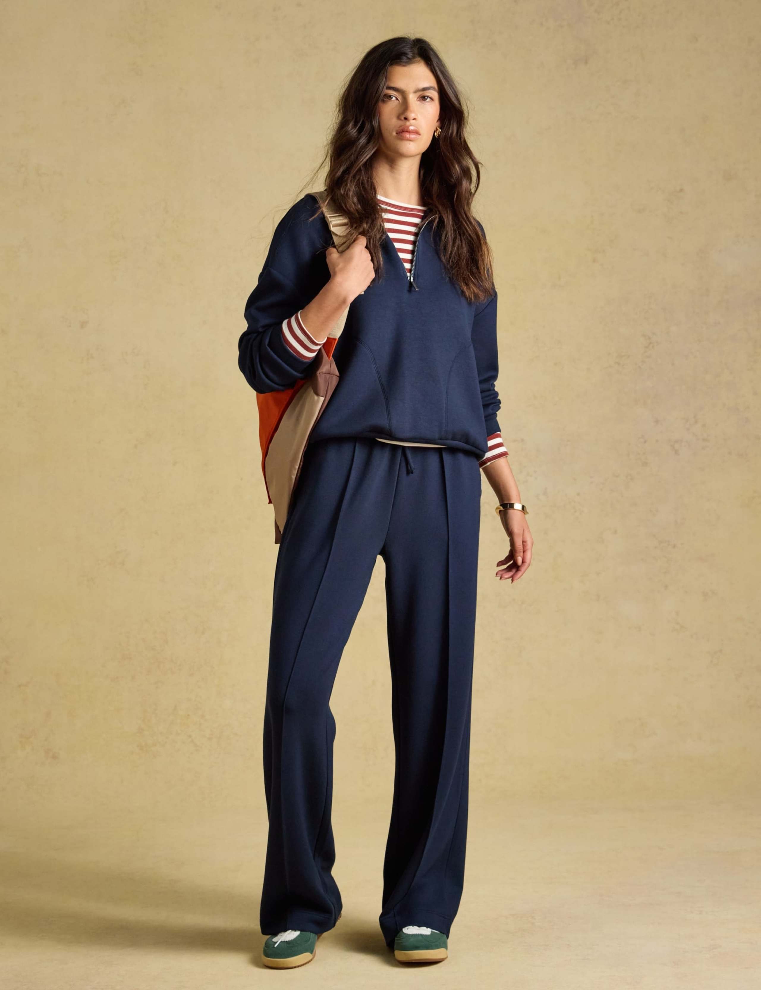 Pintuck Drawstring Wide Leg Joggers 2 of 7