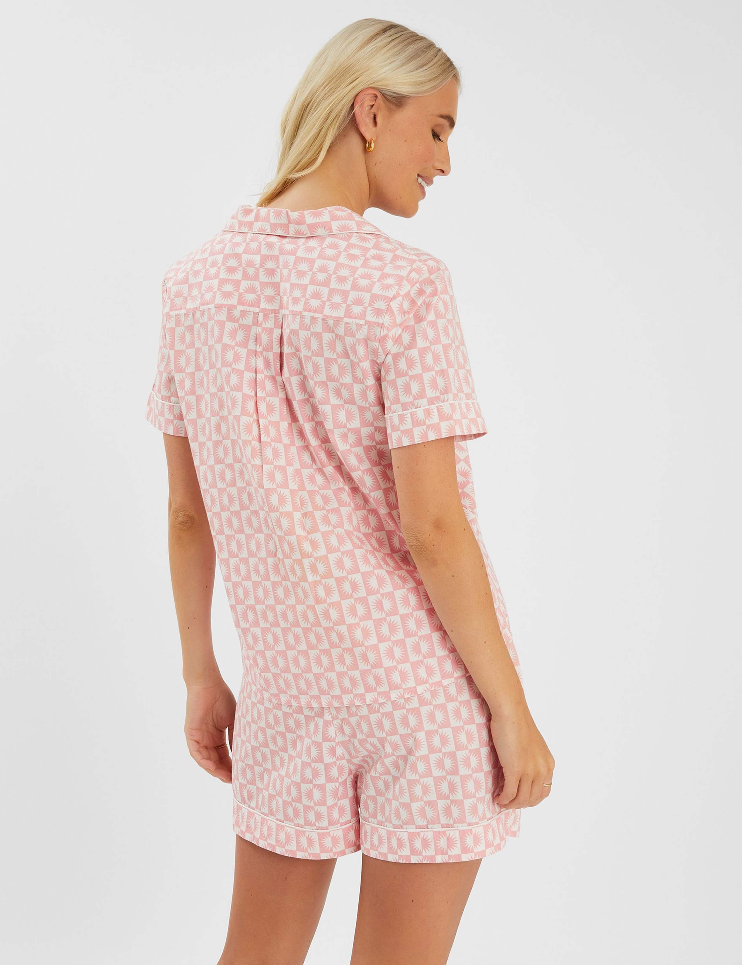 Pure Cotton Sun Print Revere Shortie Set 2 of 3