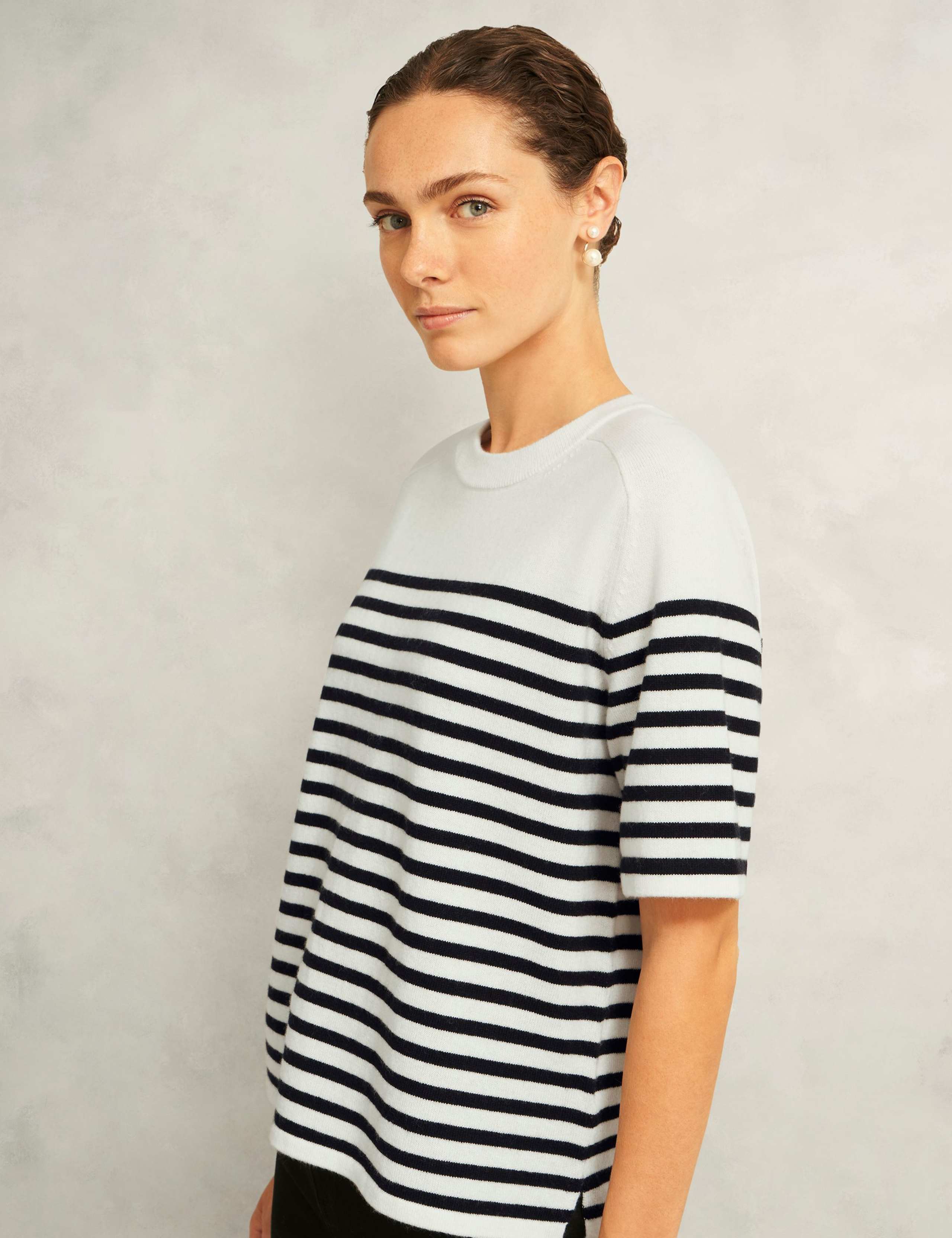 Wool Blend Striped T-Shirt 4 of 6