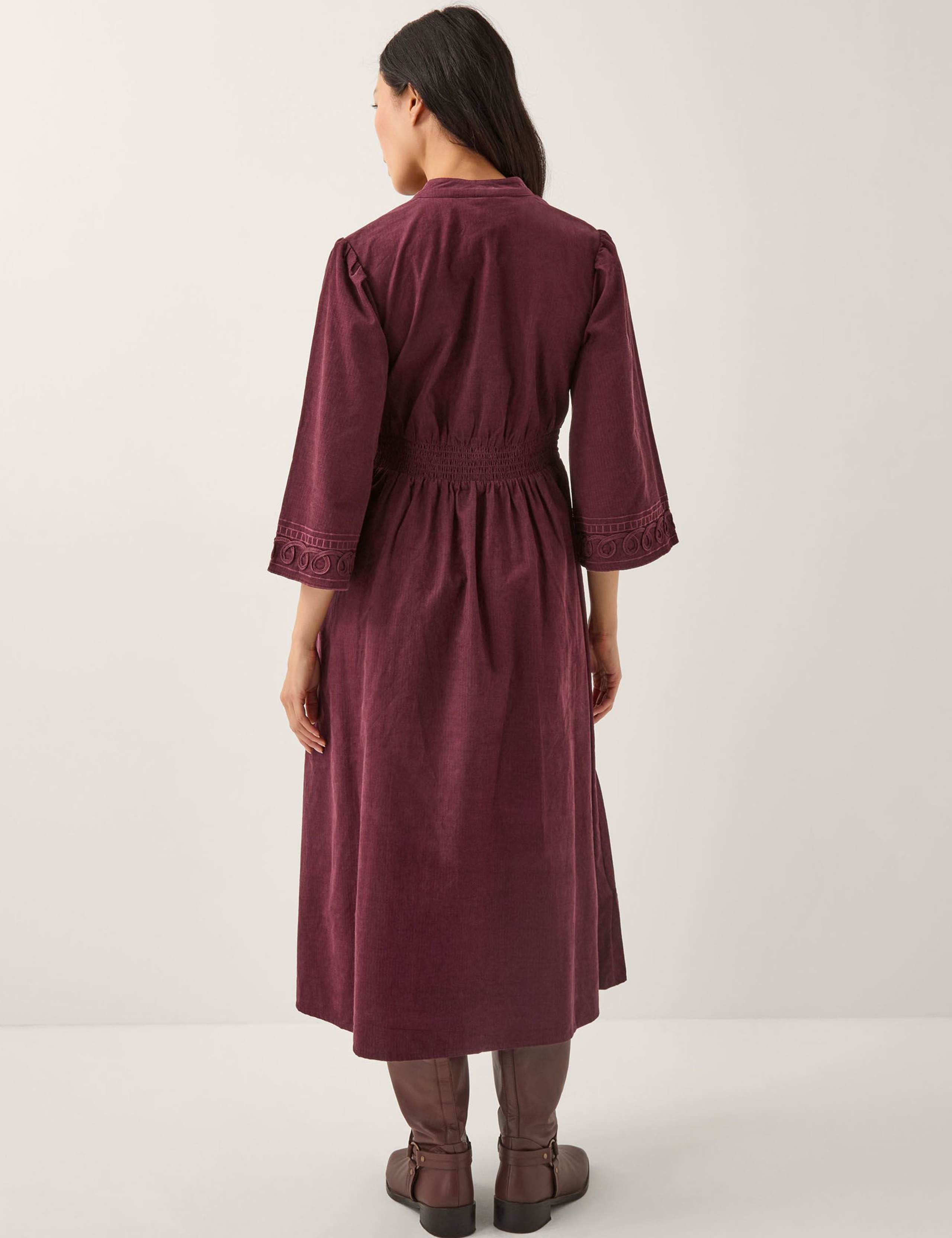 Cord Embroidered High Neck Midi Dress 3 of 4
