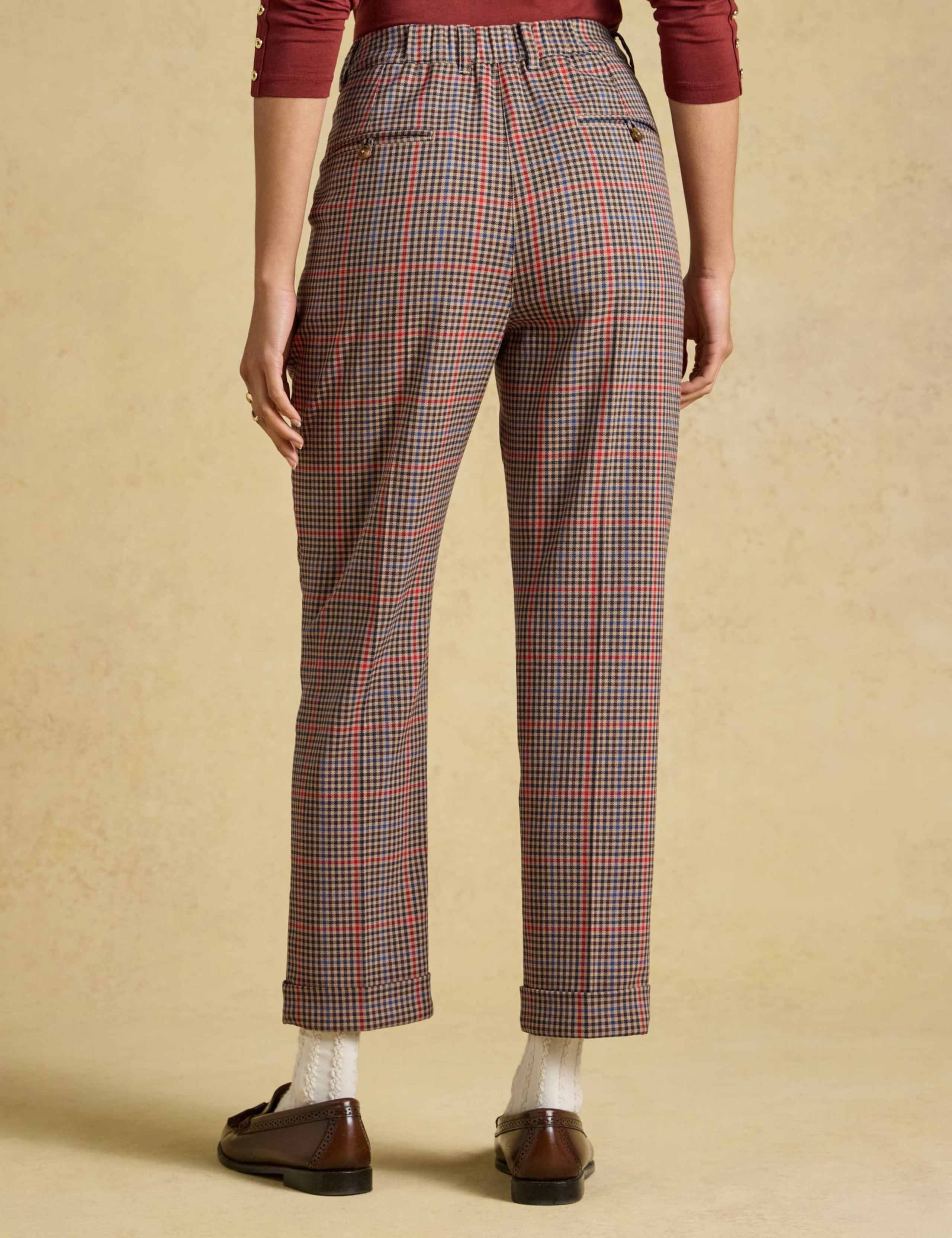 Houndstooth Pleat Front Tapered Trousers 6 of 7