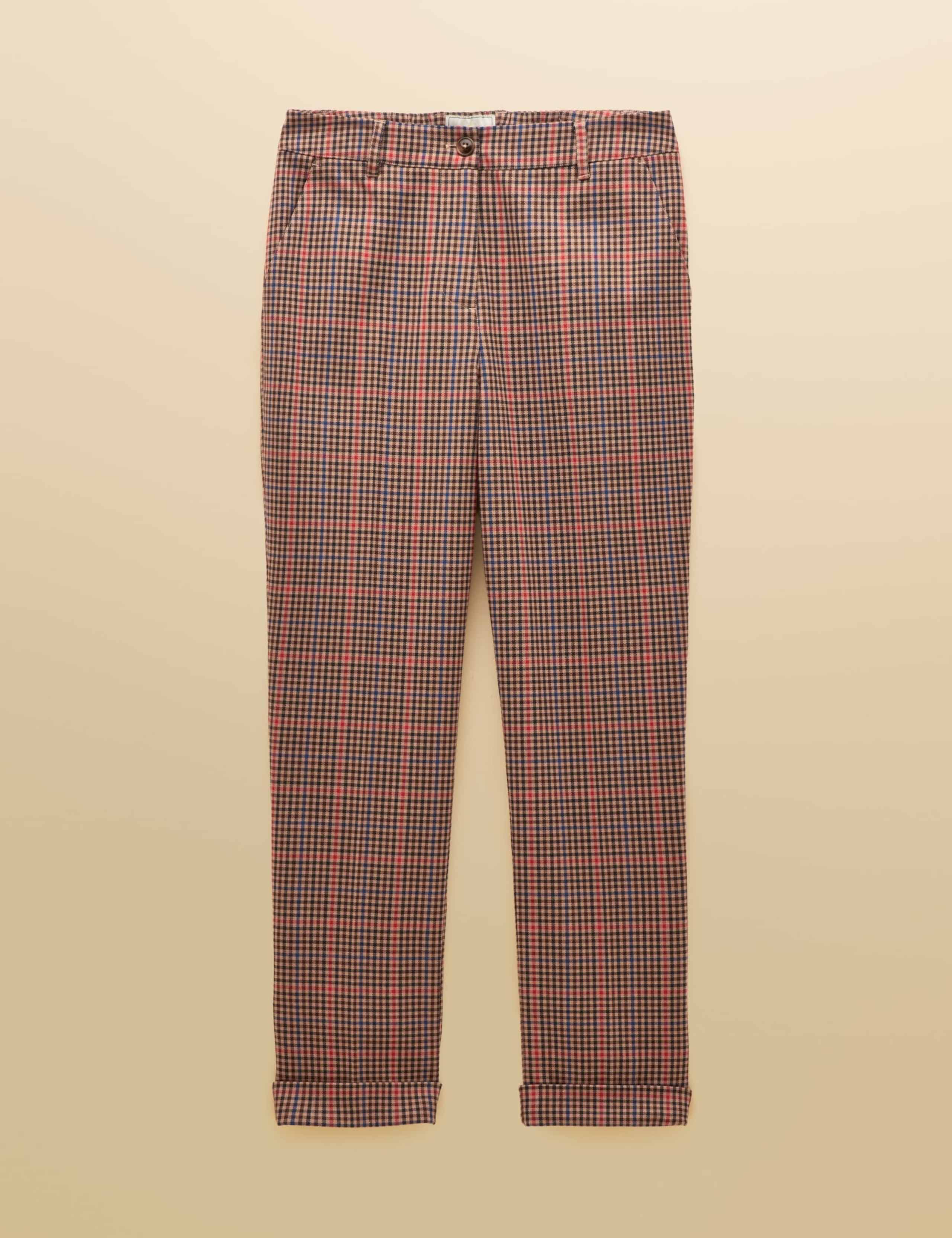Houndstooth Pleat Front Tapered Trousers 7 of 7