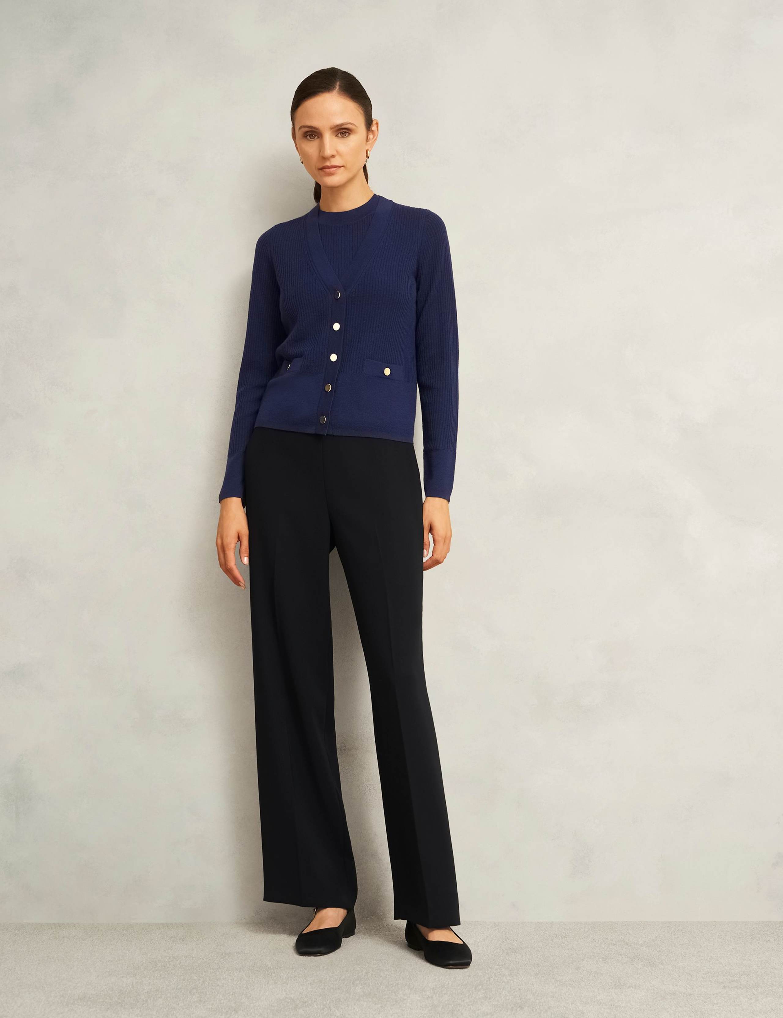 Pure Merino Wool Button Front Cardigan 3 of 6