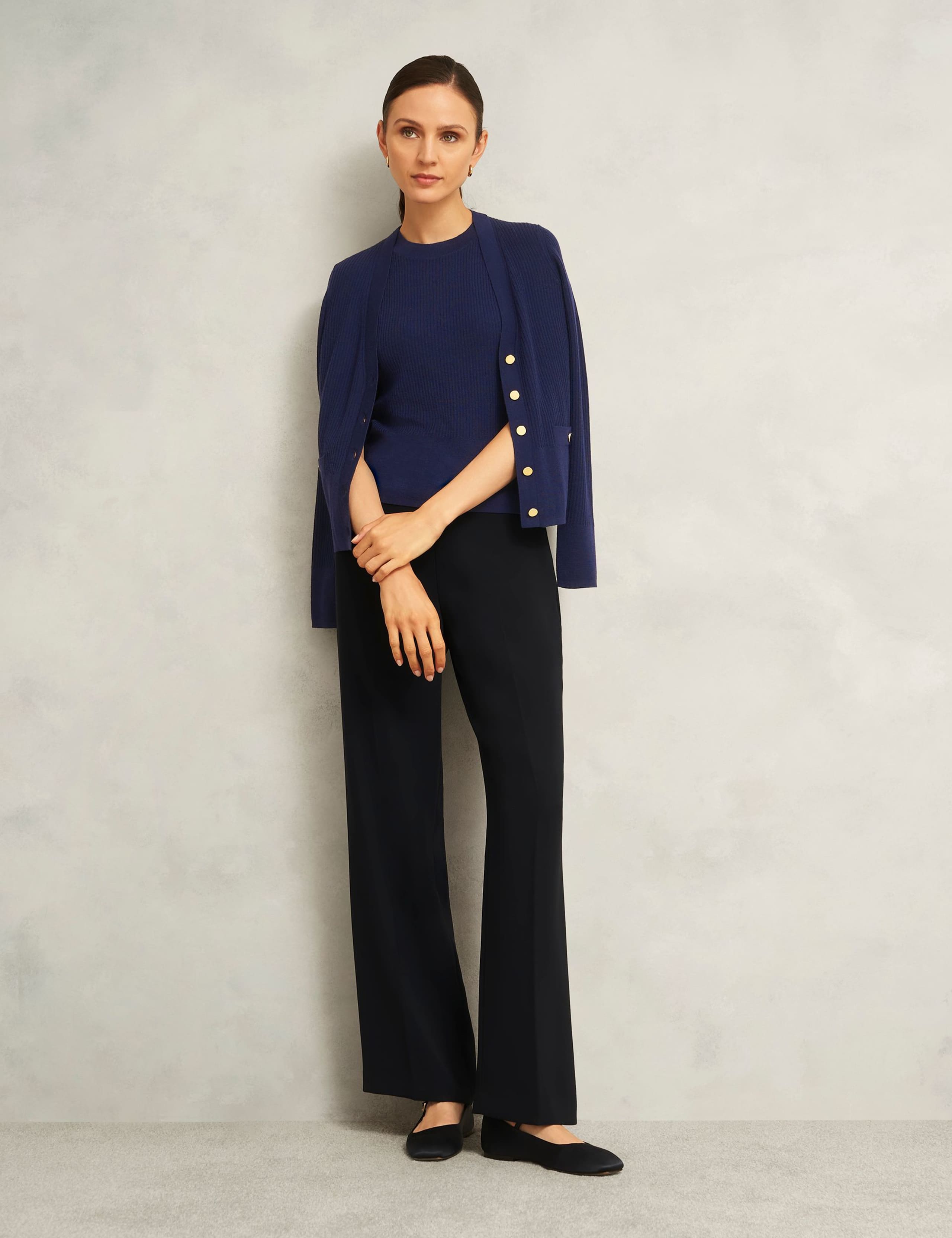 Pure Merino Wool Button Front Cardigan 5 of 6