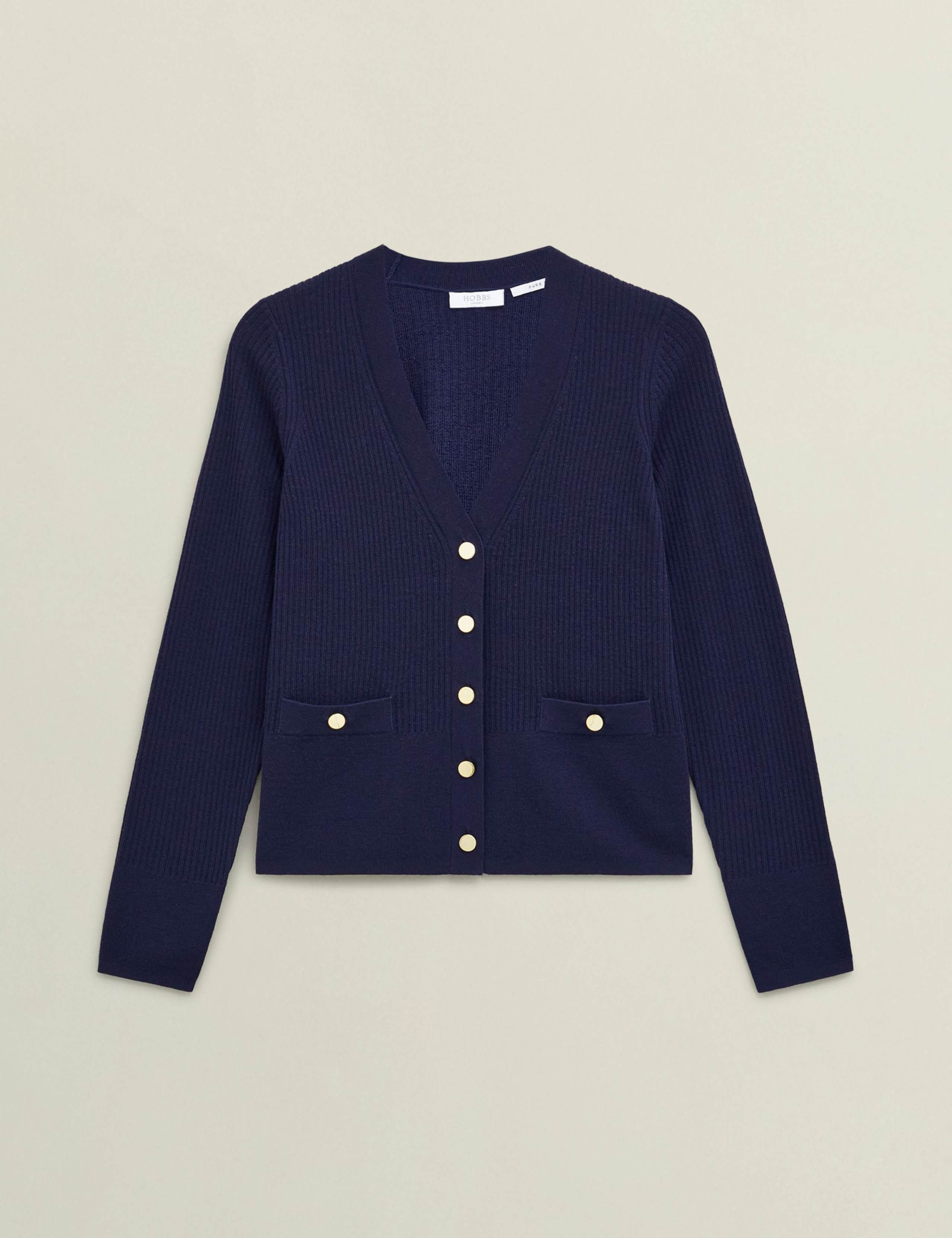Pure Merino Wool Button Front Cardigan 2 of 6