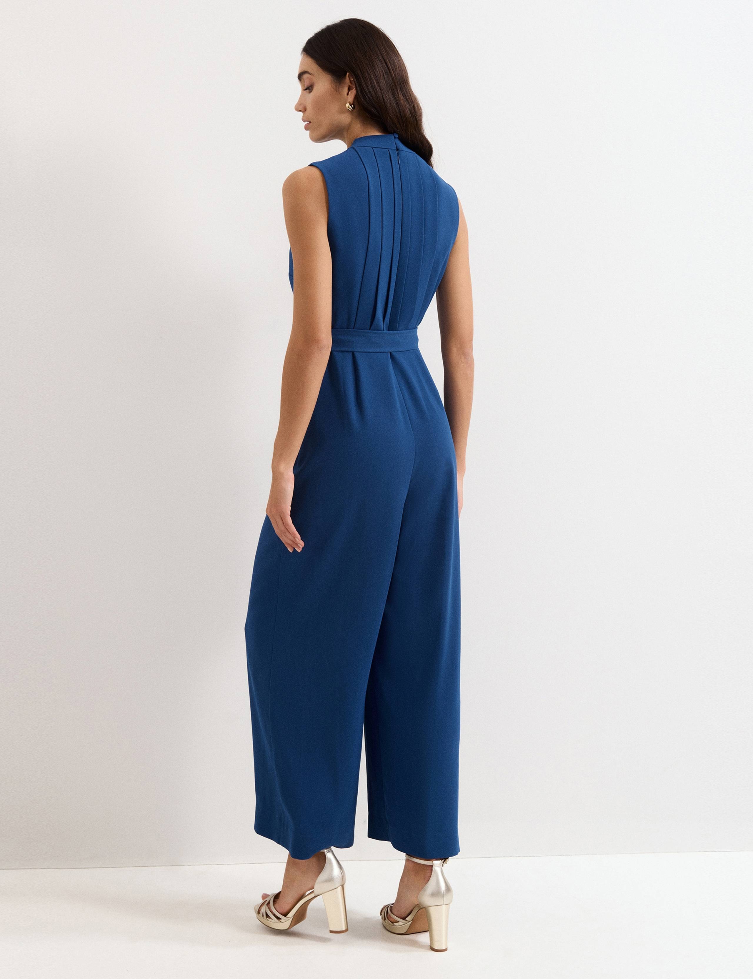 V-Neck Belted Sleeveless Jumpsuit 3 of 6