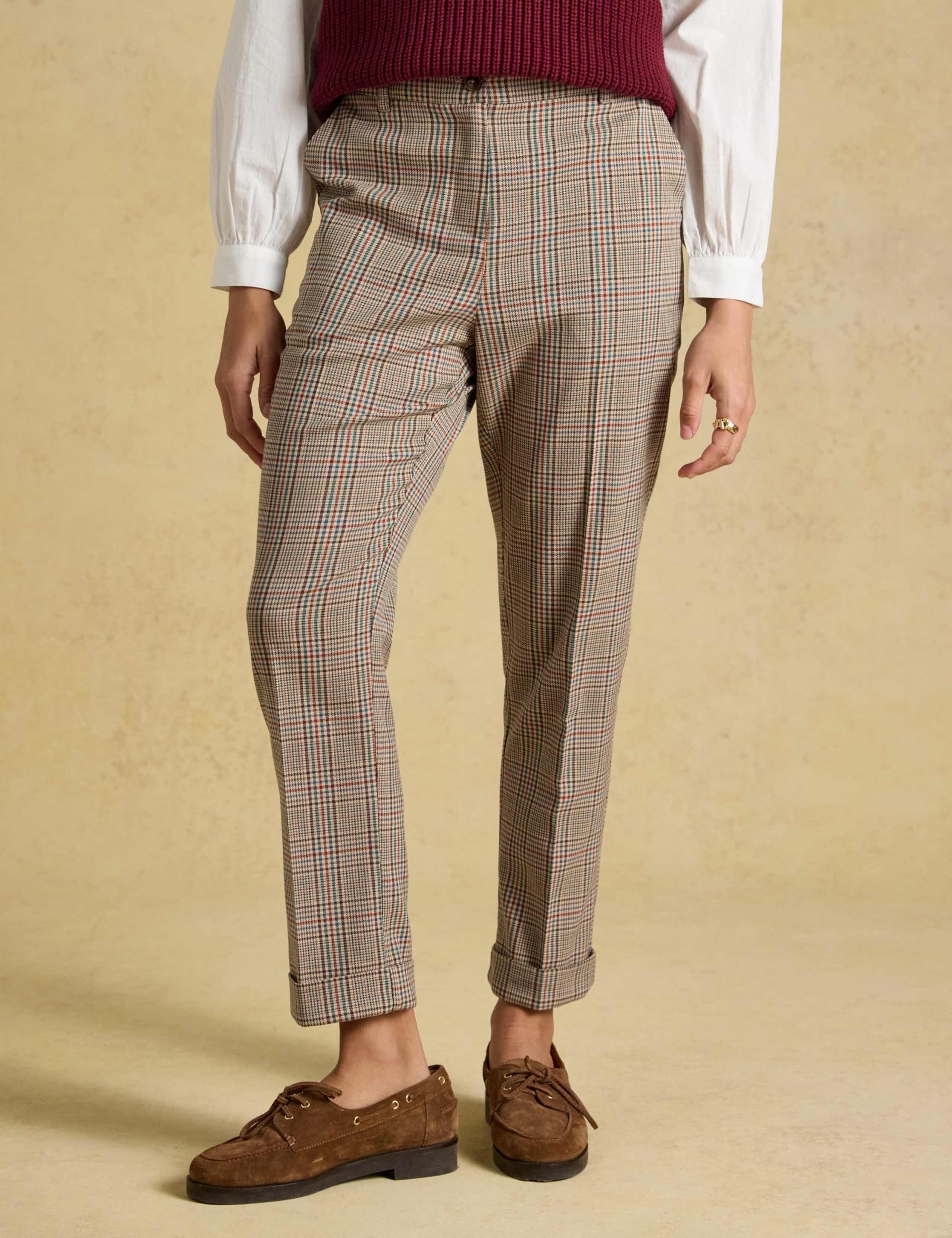 Textured Pleat Front Tapered Trousers 1 of 8