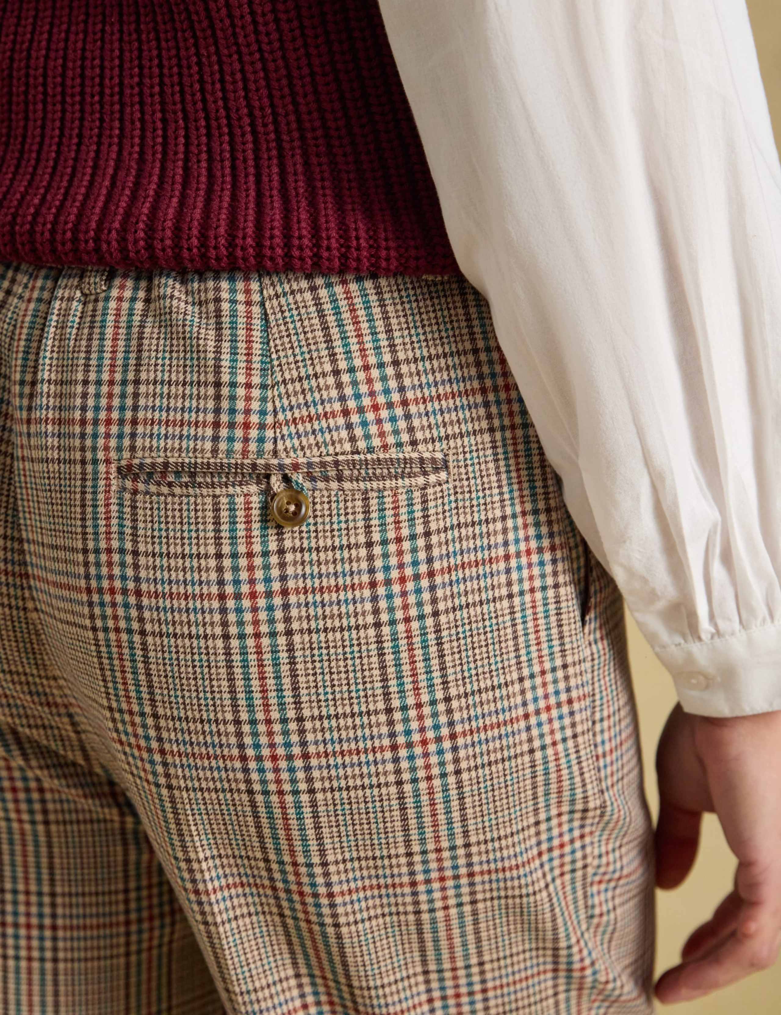 Textured Pleat Front Tapered Trousers 2 of 8