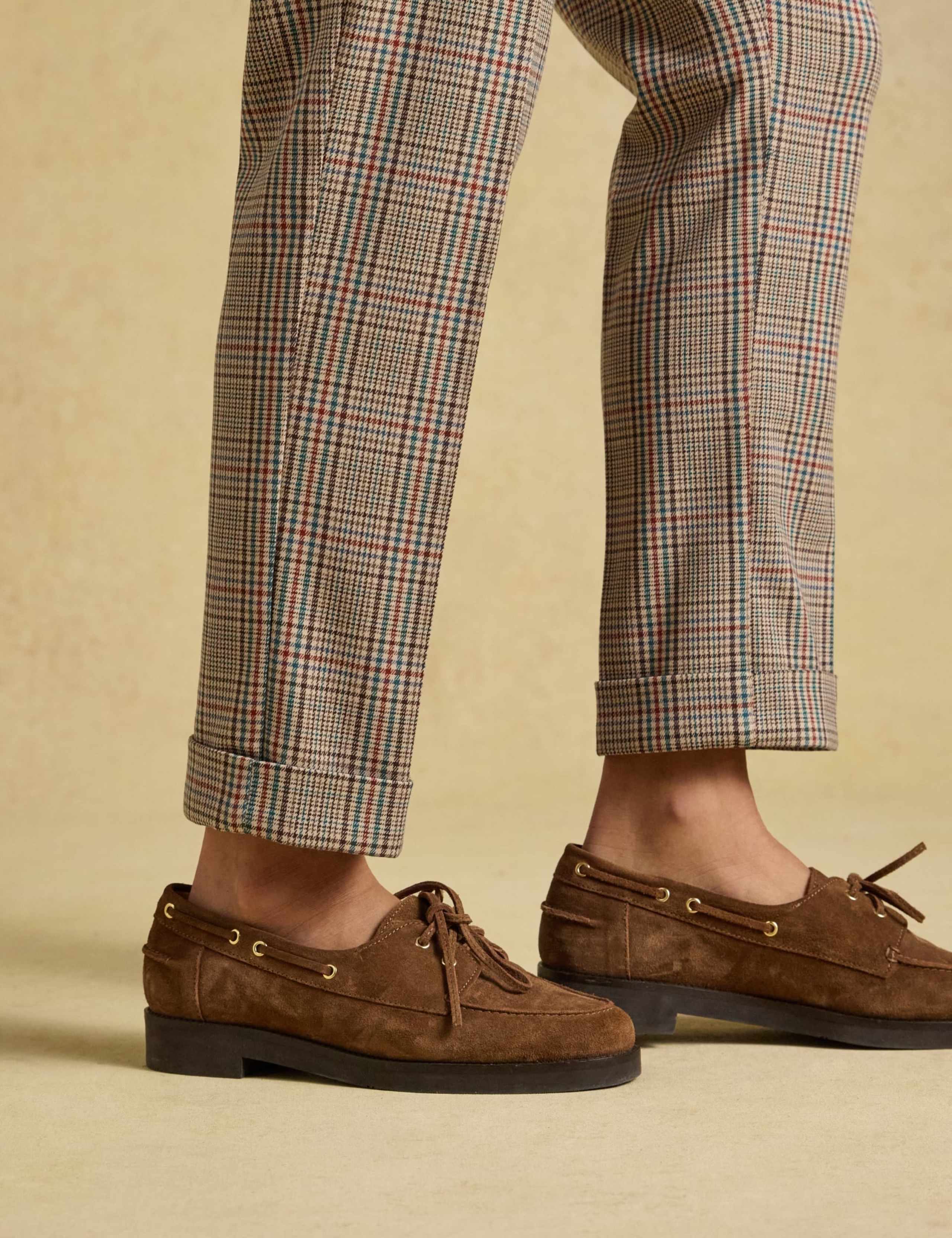 Textured Pleat Front Tapered Trousers 6 of 8