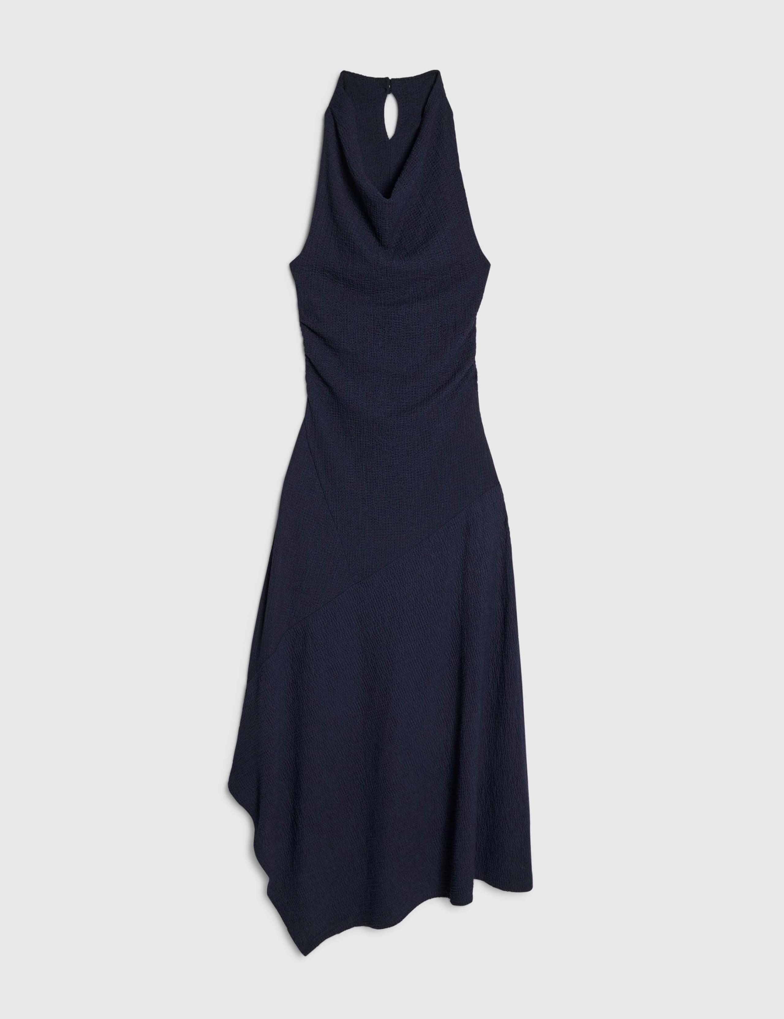 Textured Halter Neck Midi Skater Dress 2 of 6