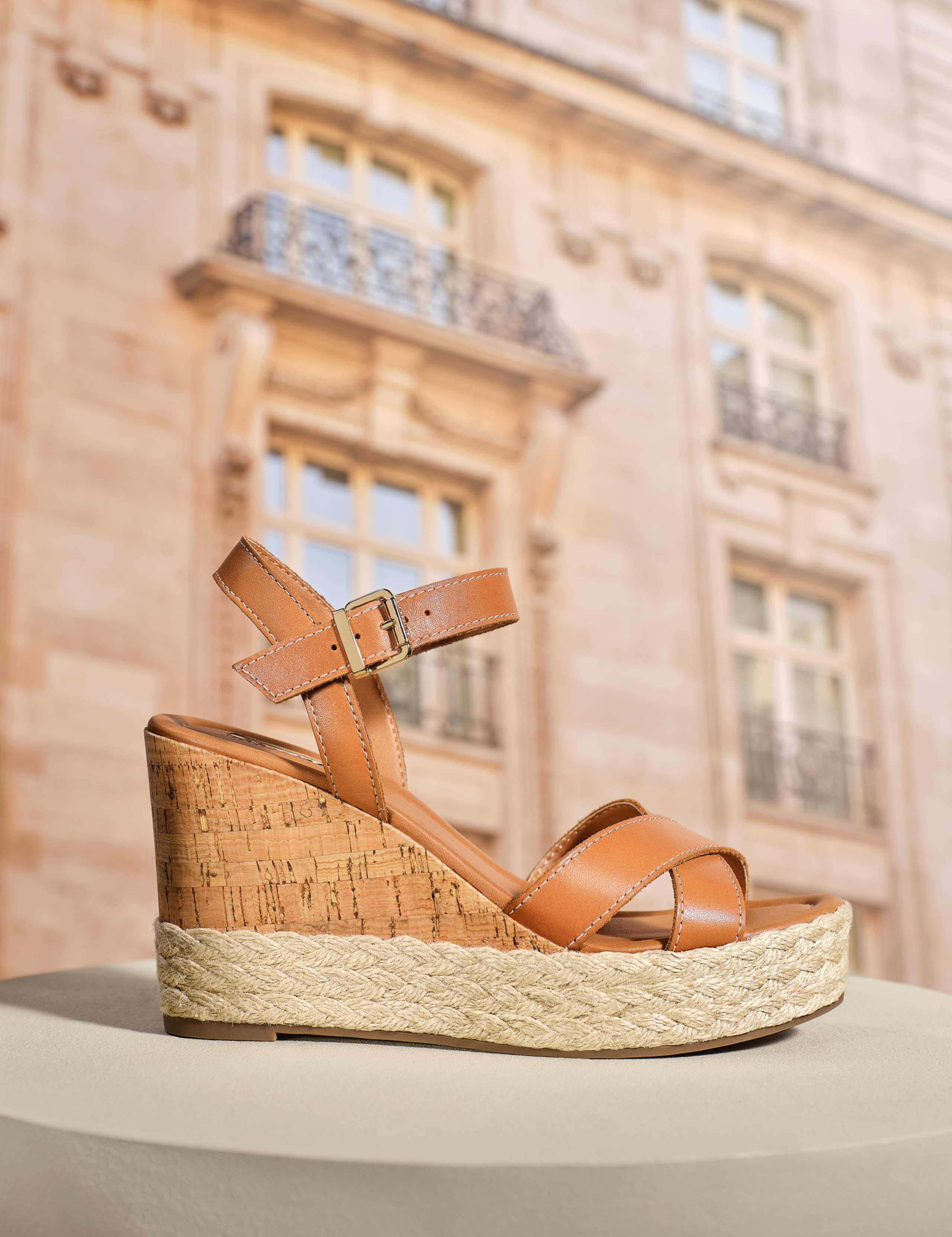 Leather Ankle Strap Wedge Sandals 7 of 7
