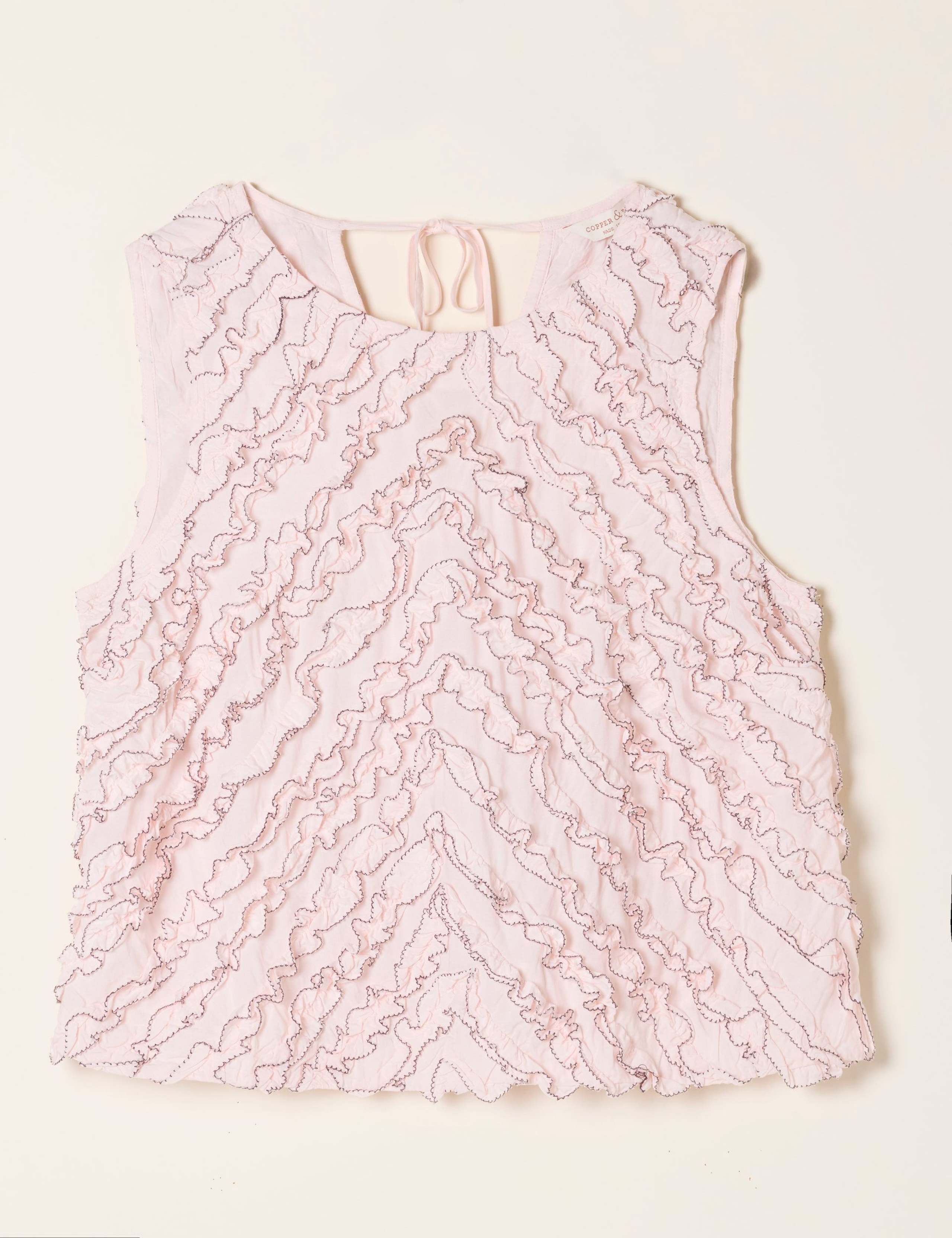 Round Neck Frill Detail Vest Top 2 of 6