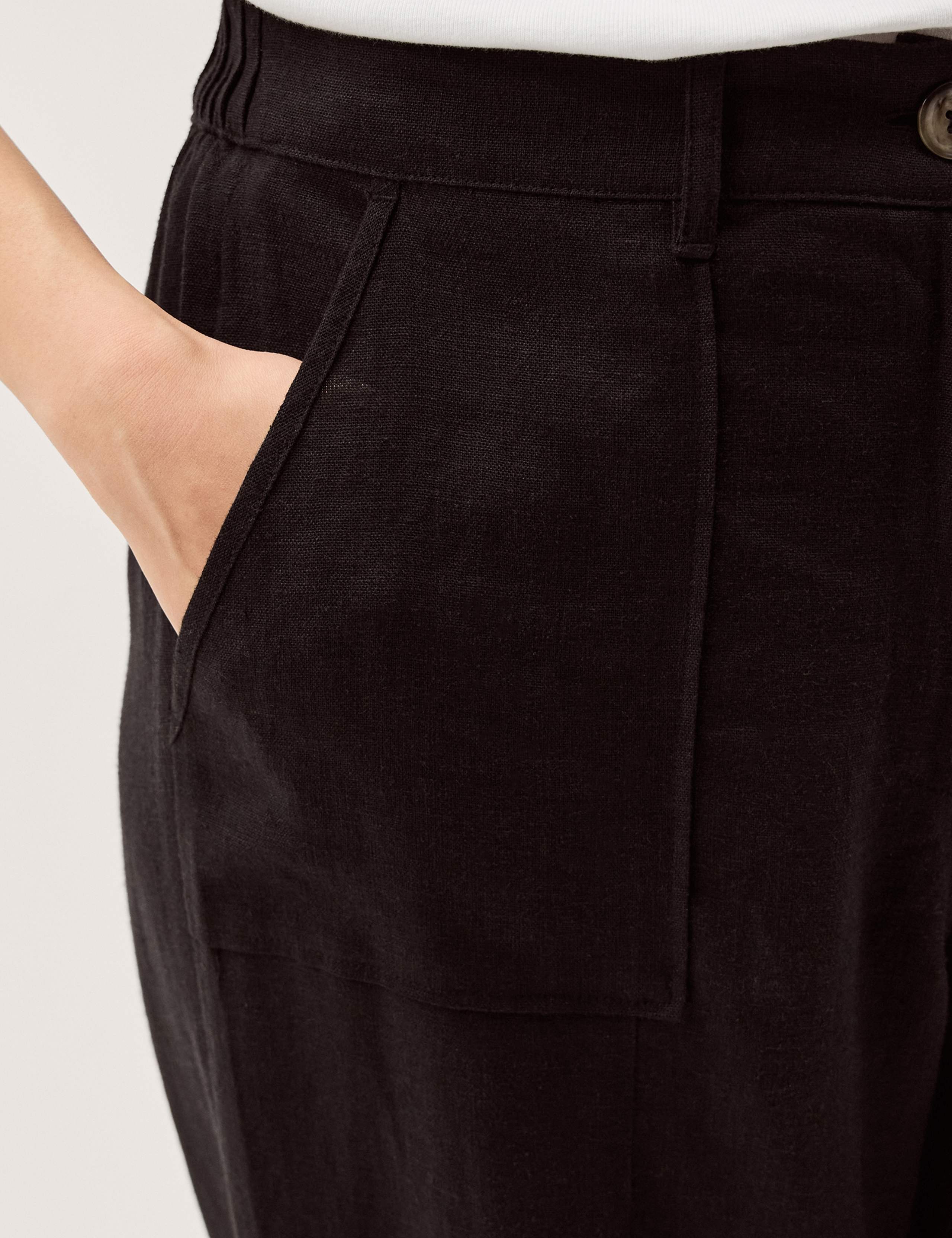 Linen Blend Straight Leg Trousers 4 of 5