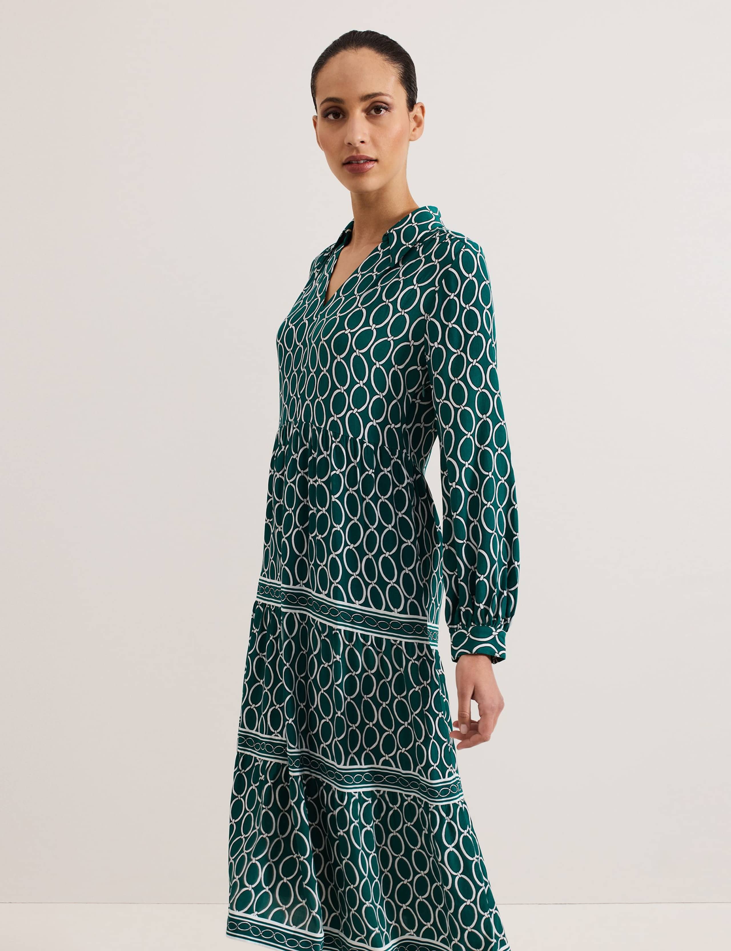 Geometric Midi Tiered Dress 3 of 8