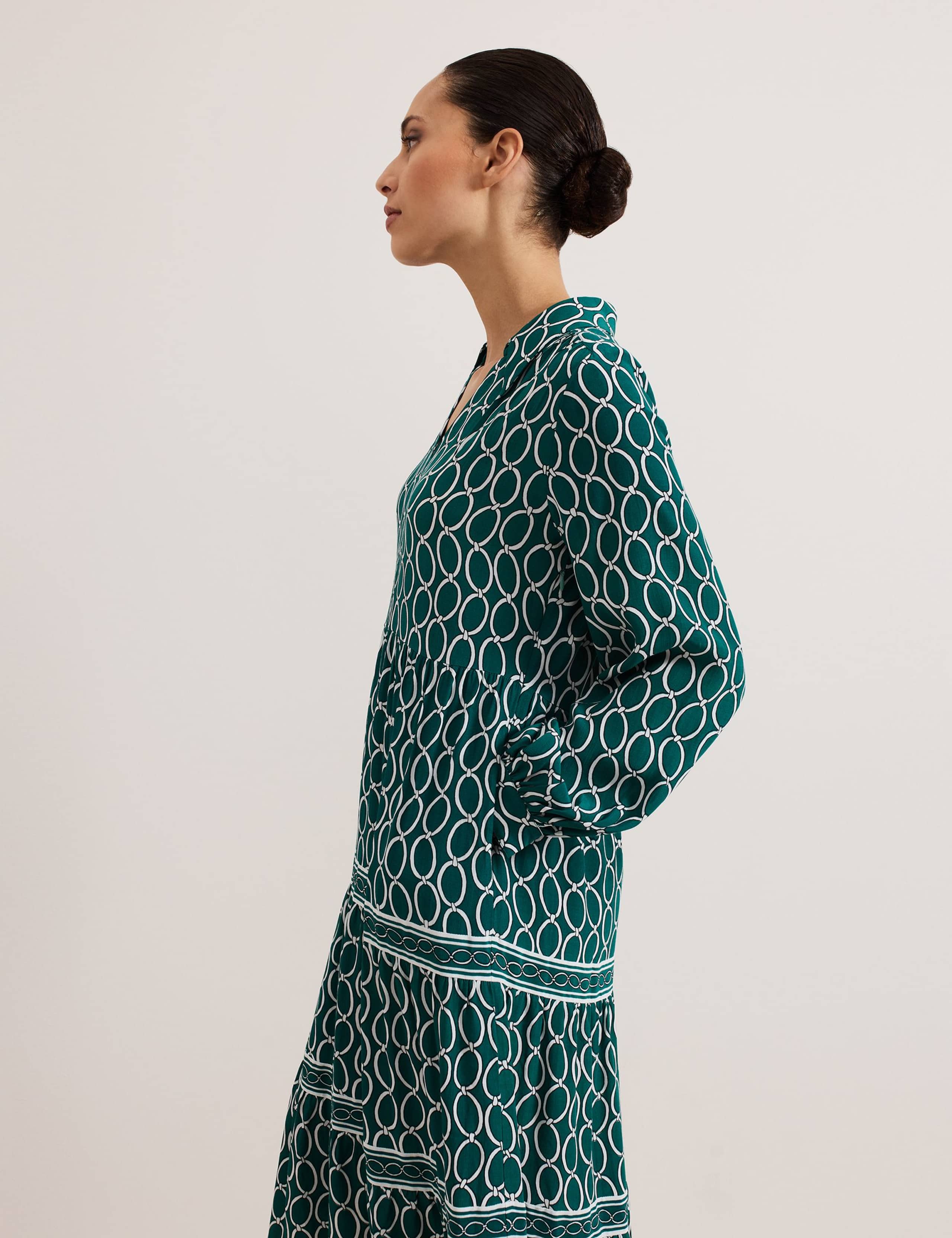 Geometric Midi Tiered Dress 4 of 8