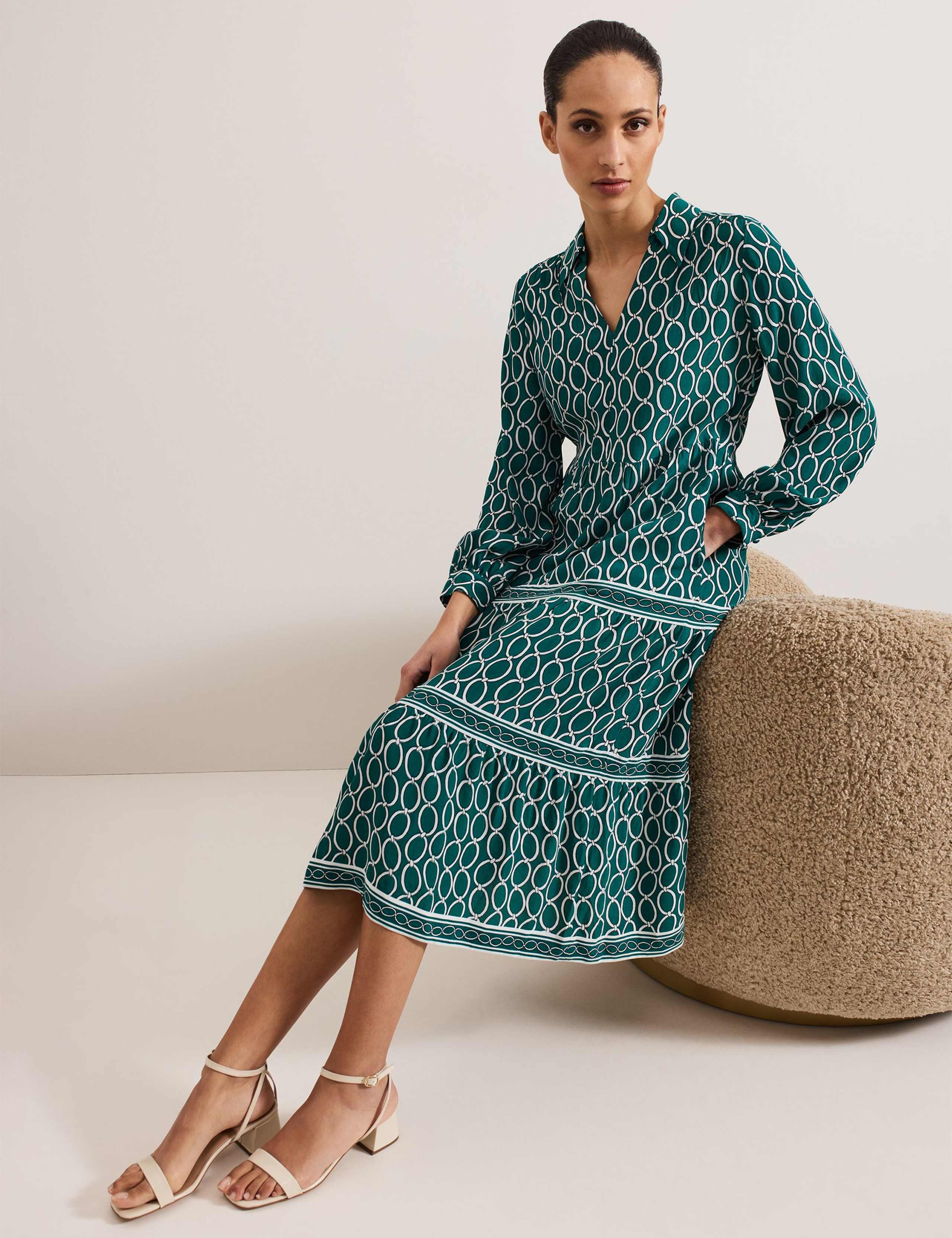 Geometric Midi Tiered Dress 7 of 8
