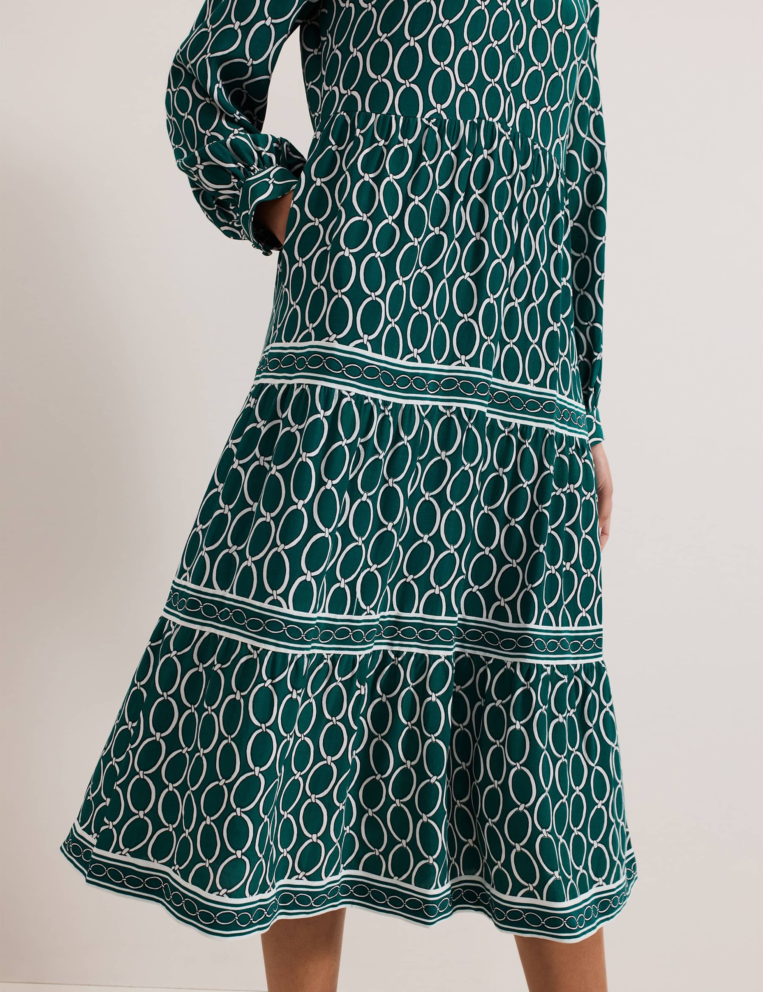 Geometric Midi Tiered Dress 8 of 8