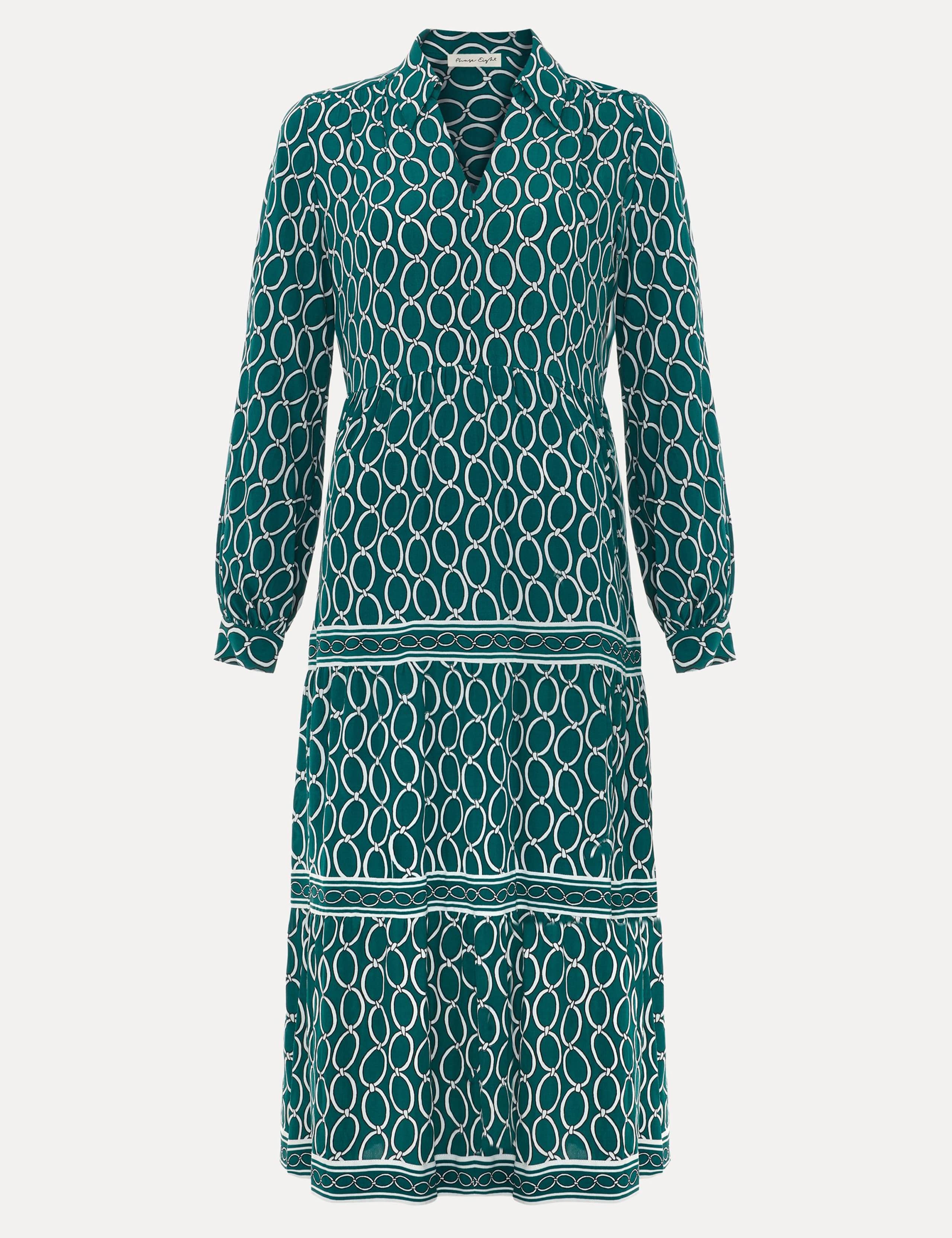 Geometric Midi Tiered Dress 2 of 8