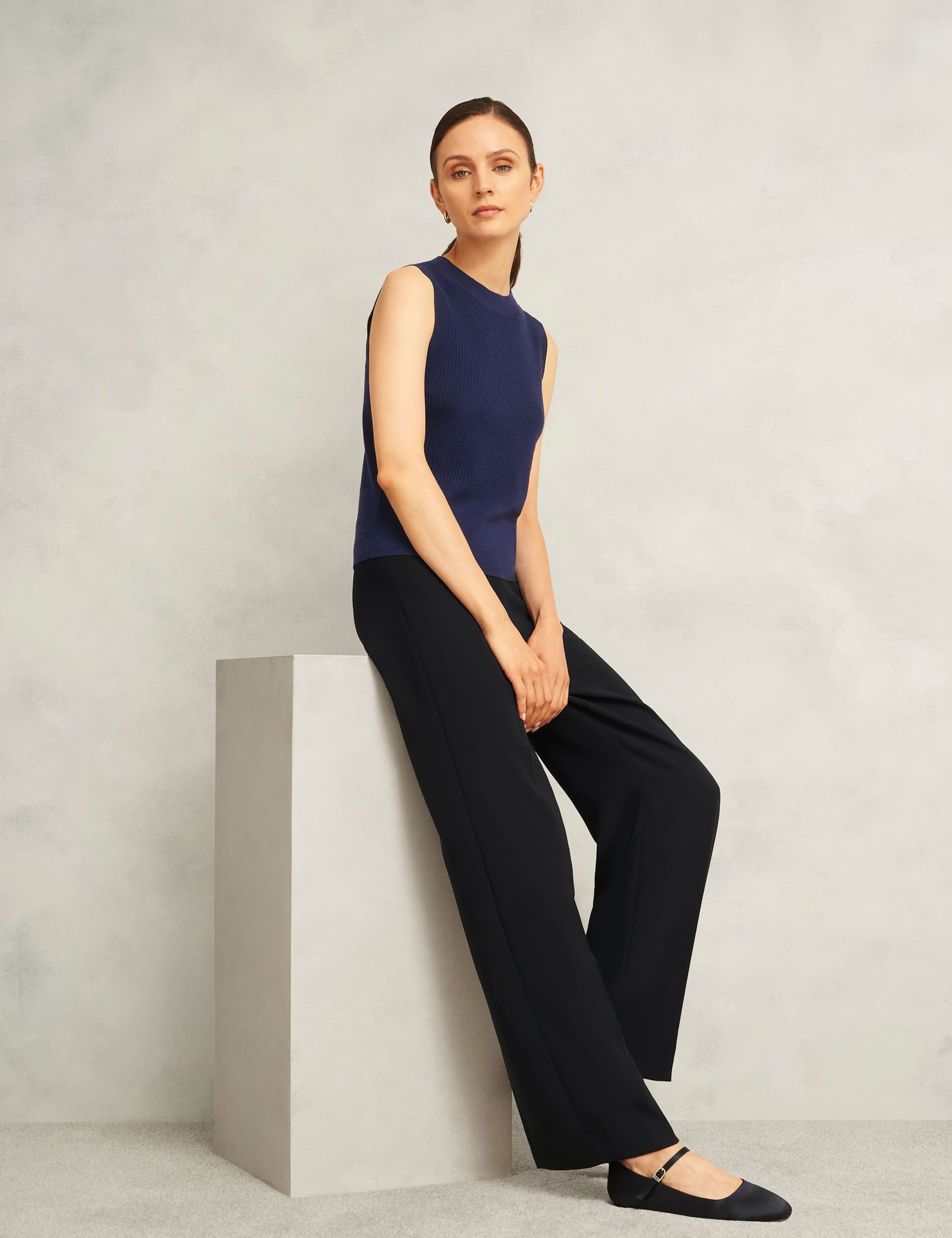 Pure Merino Wool Ribbed Knitted Vest 6 of 7