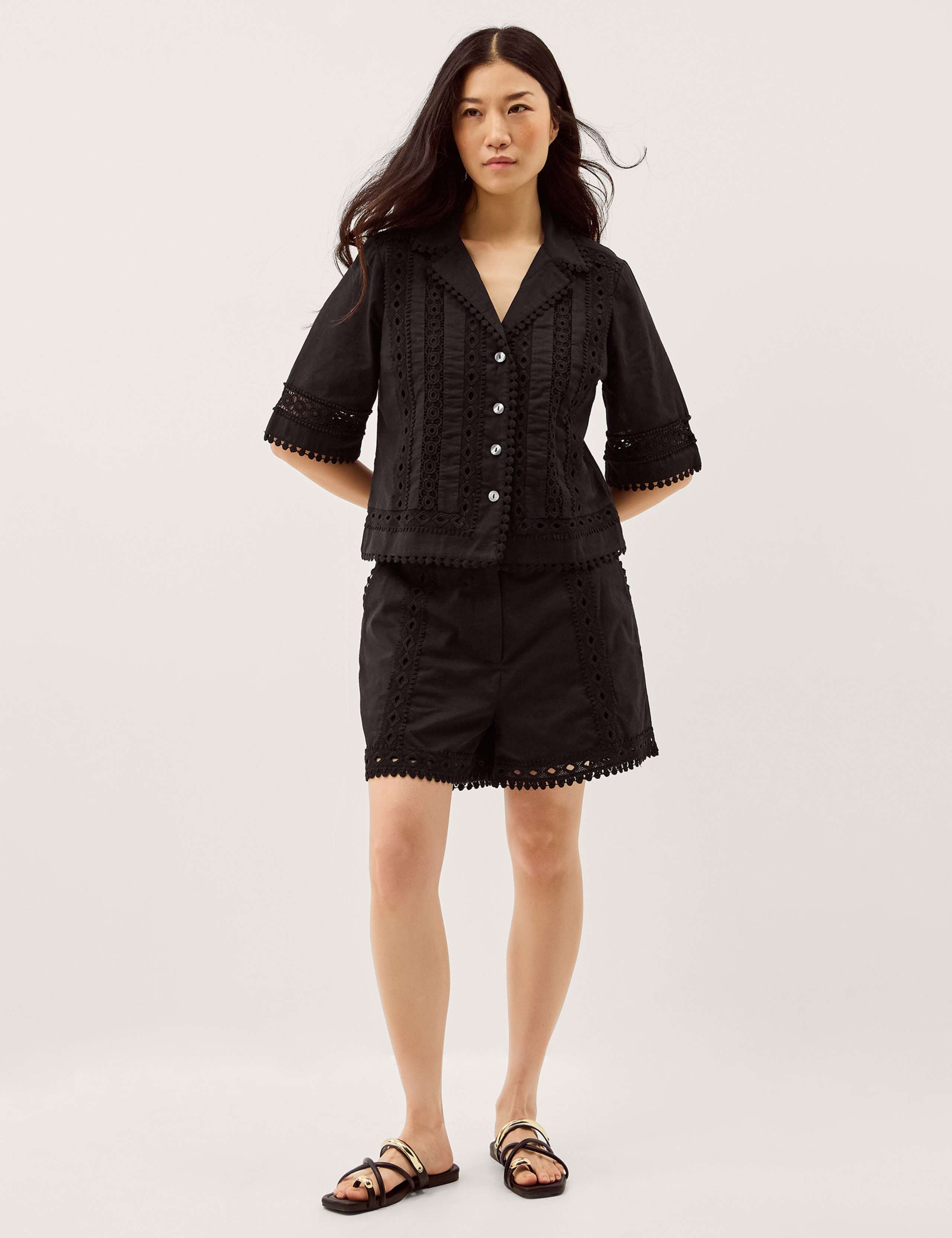 Pure Cotton Lace Trim Shorts 2 of 4