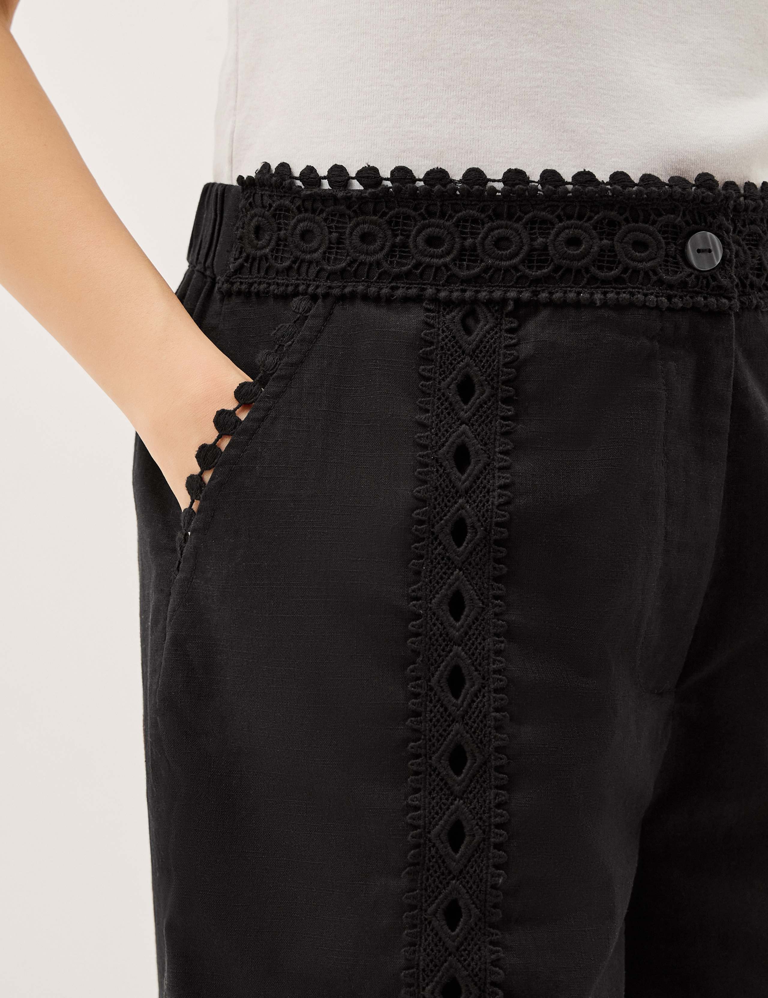 Pure Cotton Lace Trim Shorts 3 of 4