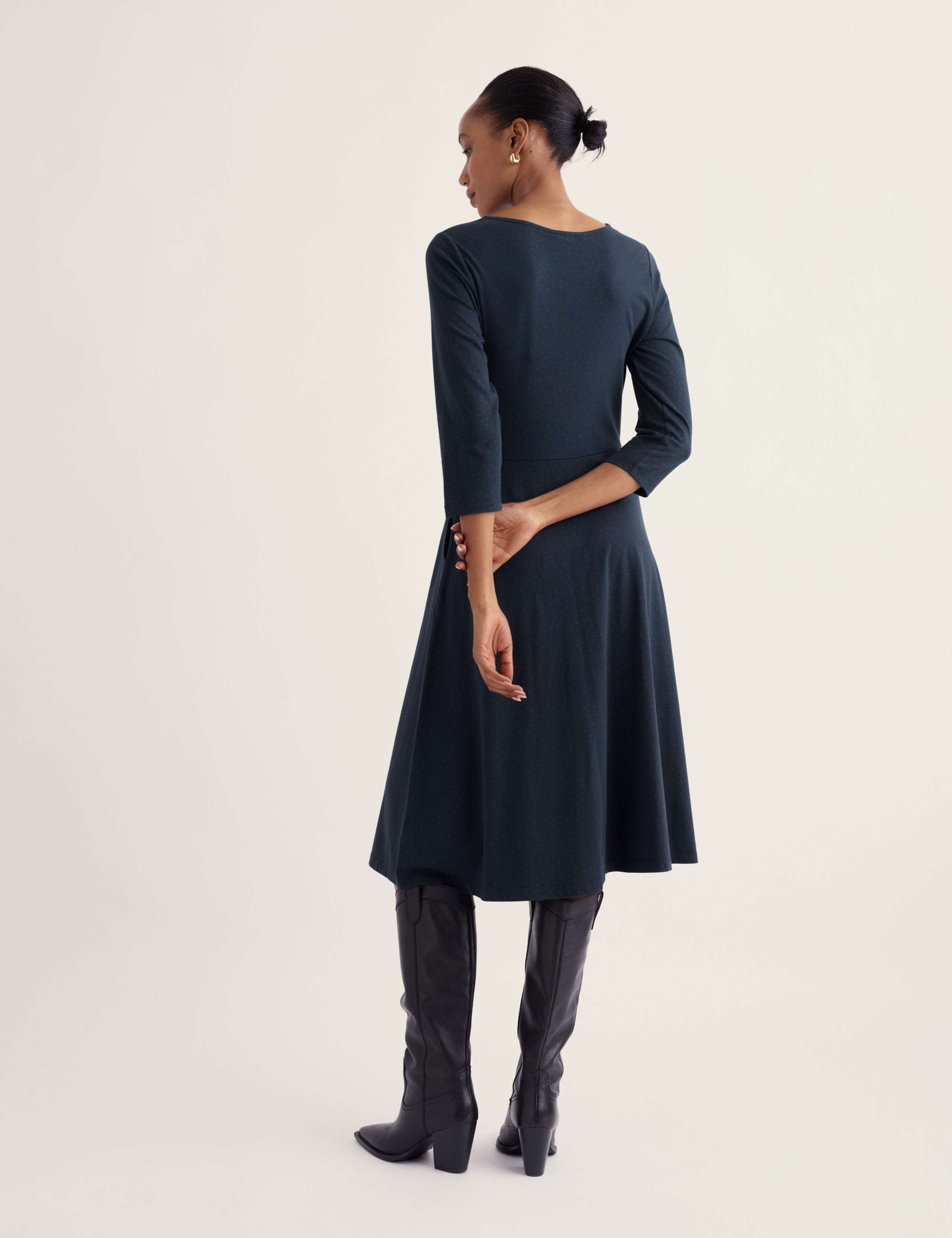 Printed Midi Fit & Flare Dress 3 of 5