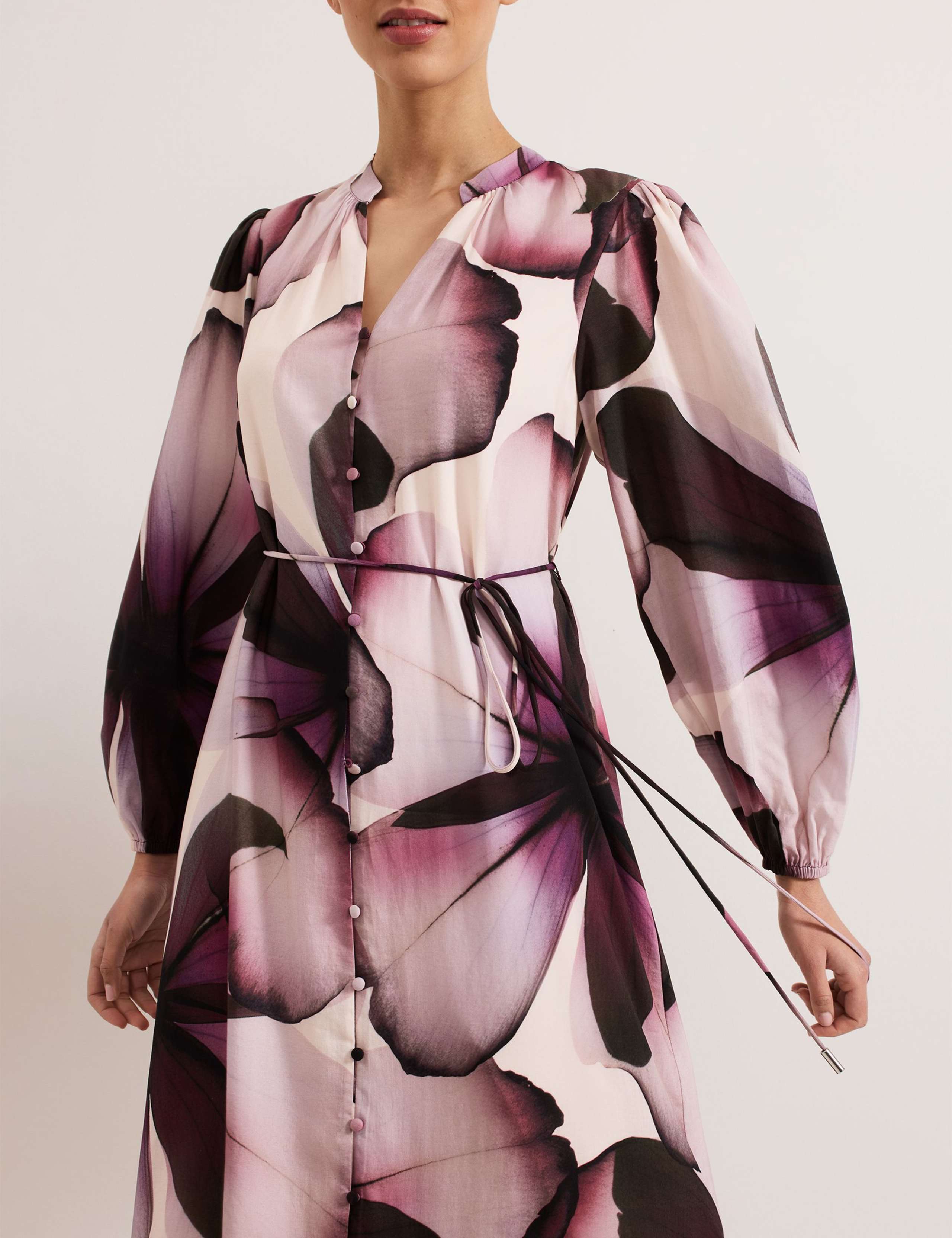 Pure Lyocell Floral Midaxi Tiered Dress 5 of 8