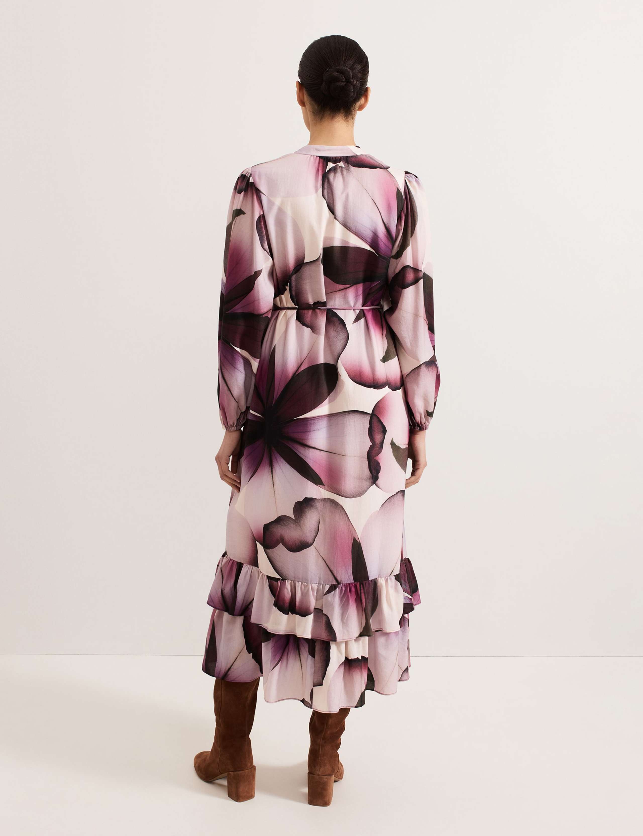 Pure Lyocell Floral Midaxi Tiered Dress 8 of 8