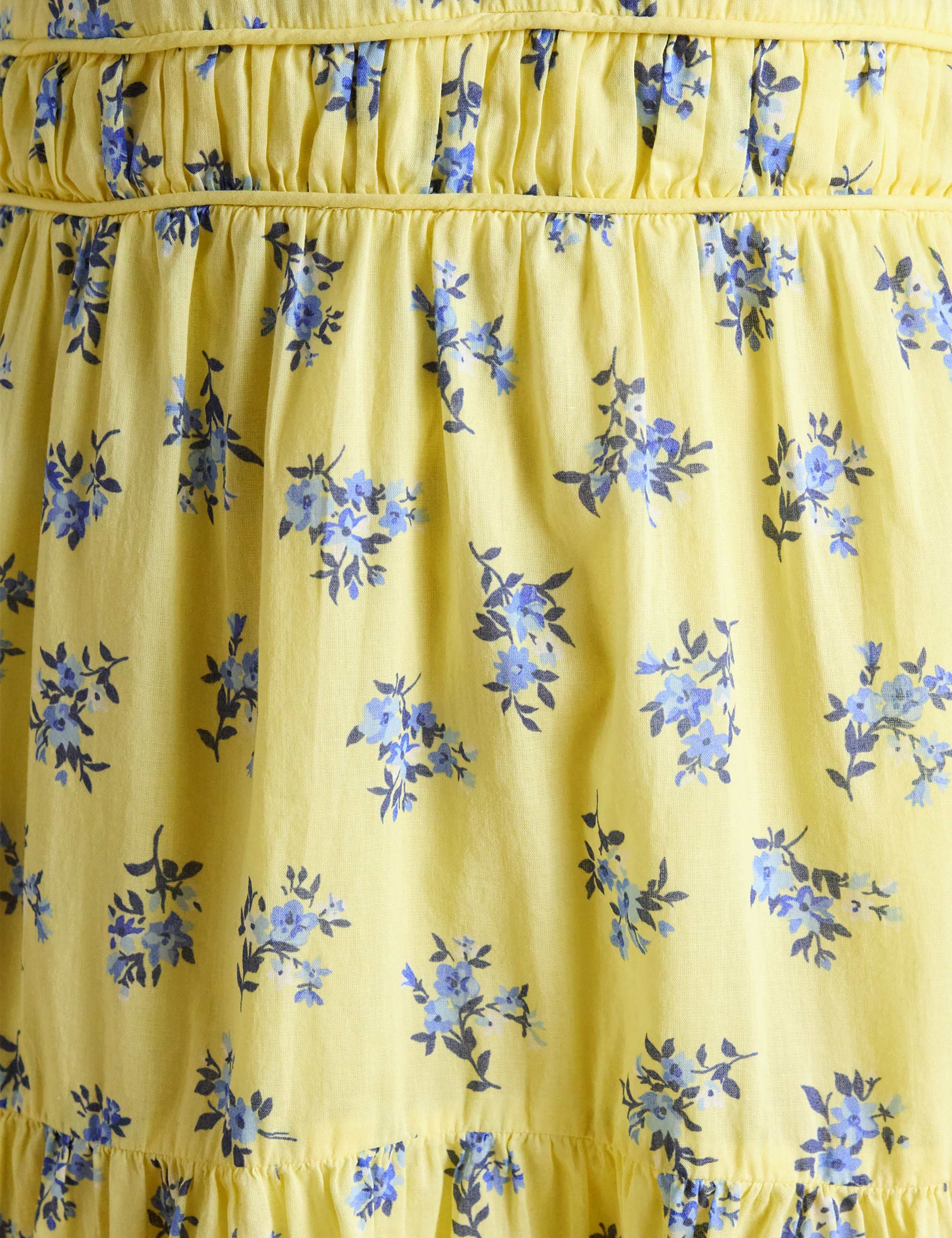Pure Cotton Floral V-Neck Mini Tiered Dress 3 of 10